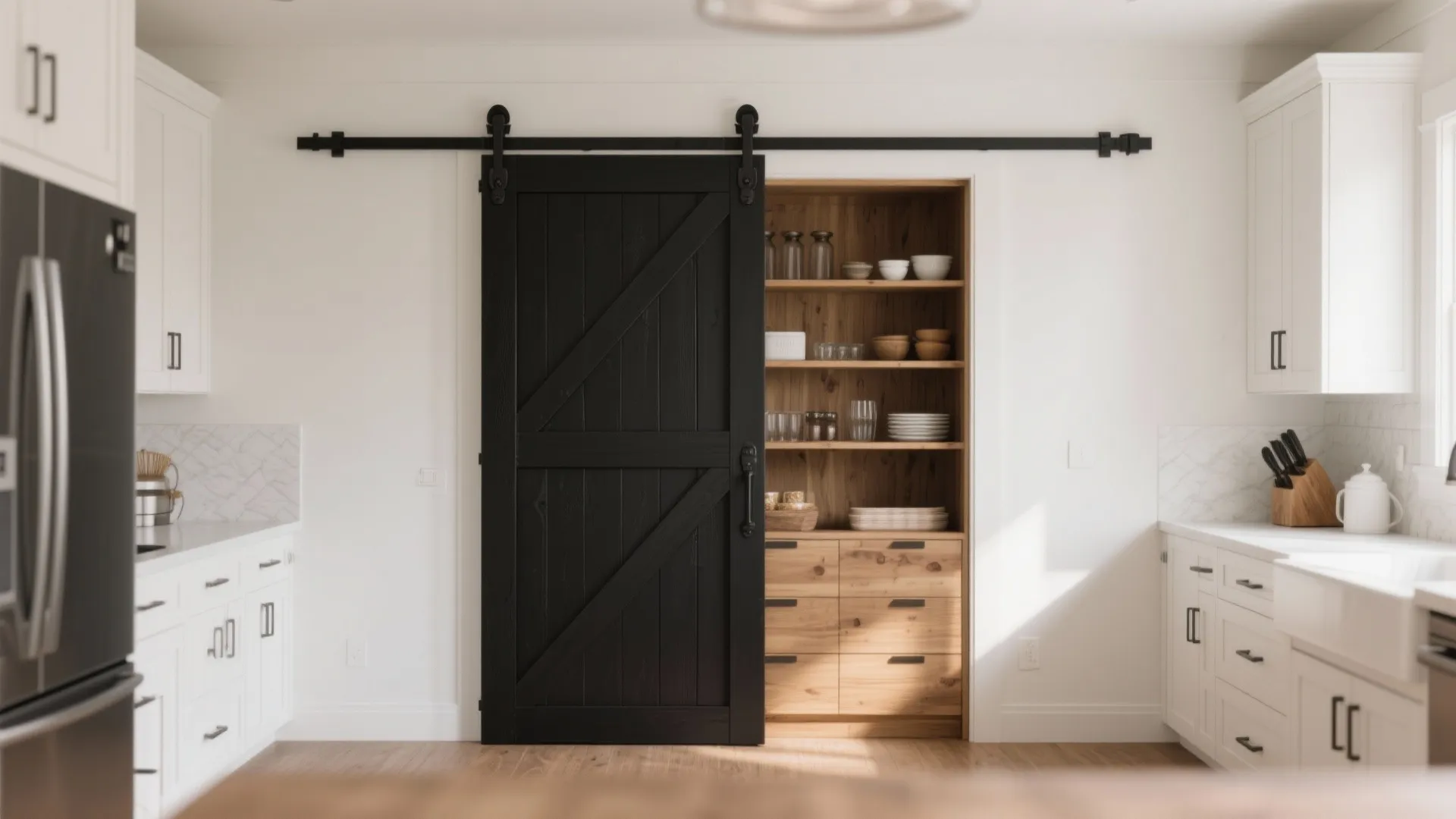 8. Rolling Pantry Doors