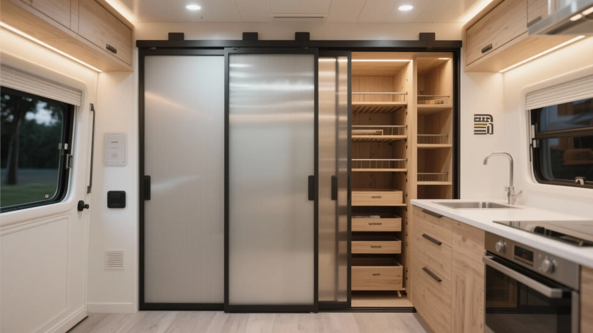 3. Install Sliding Pantry Doors