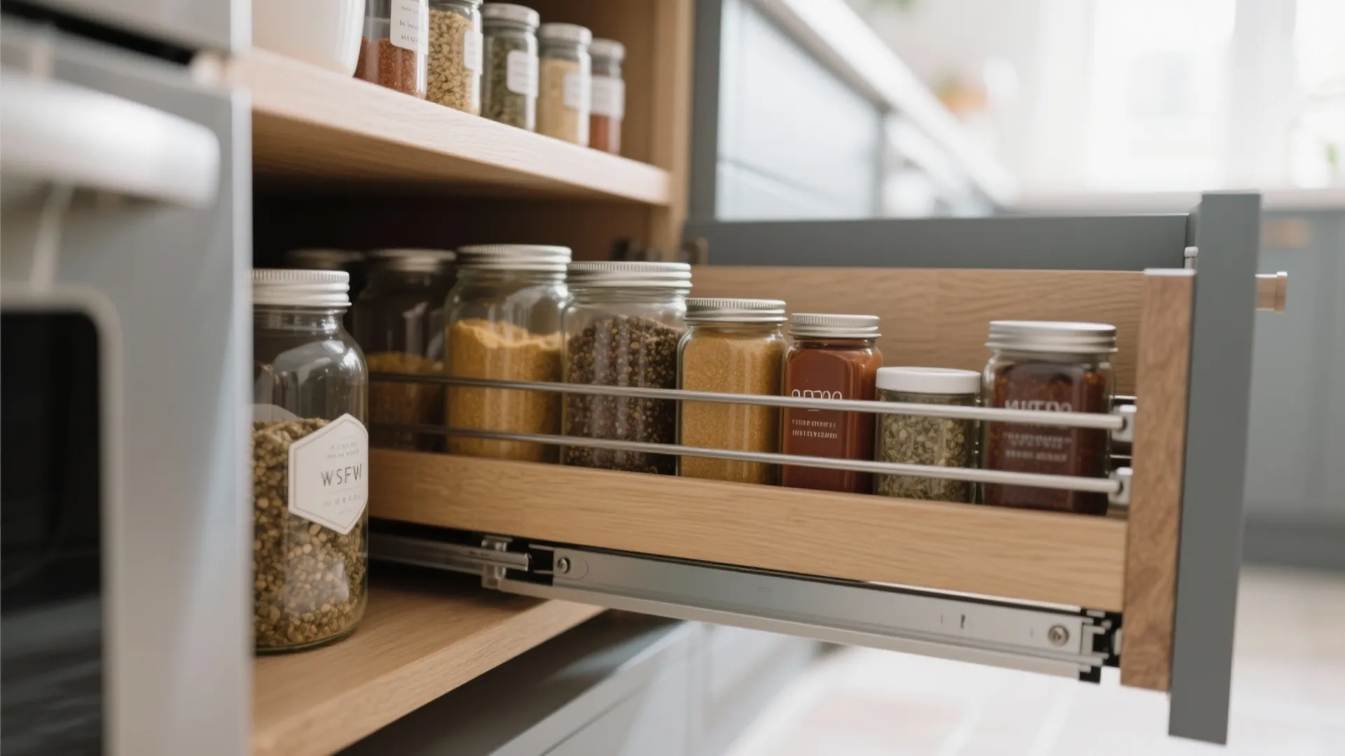 2. Sliding Pantry Shelves