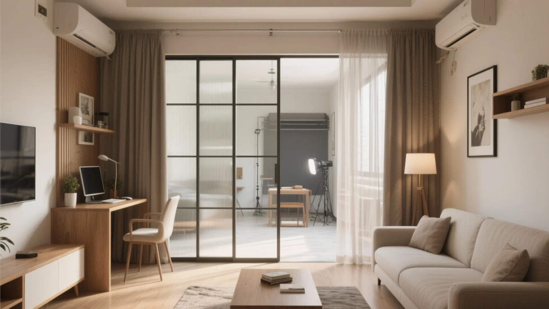 Smart zoning with sliding partitions