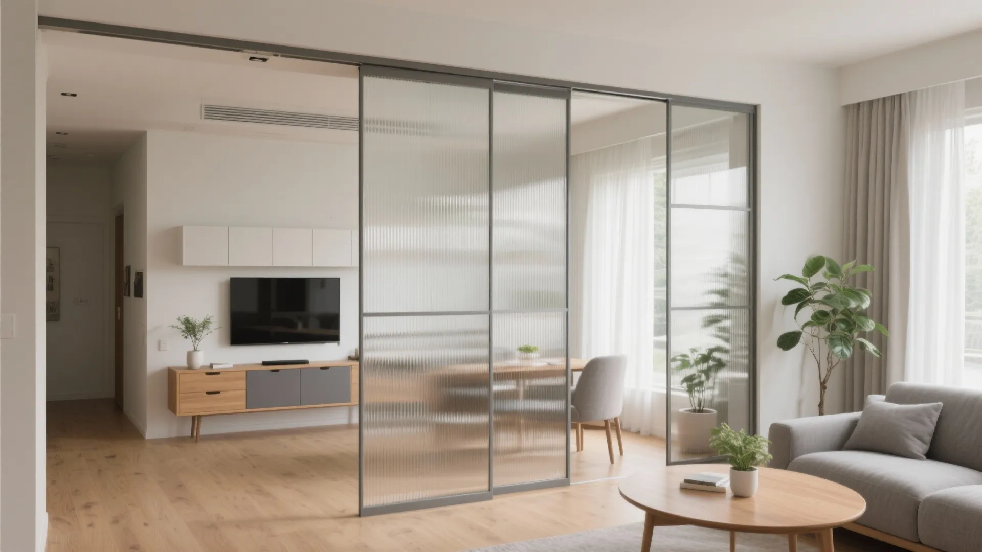 Seamless Living–Dining With Sliding Partitions