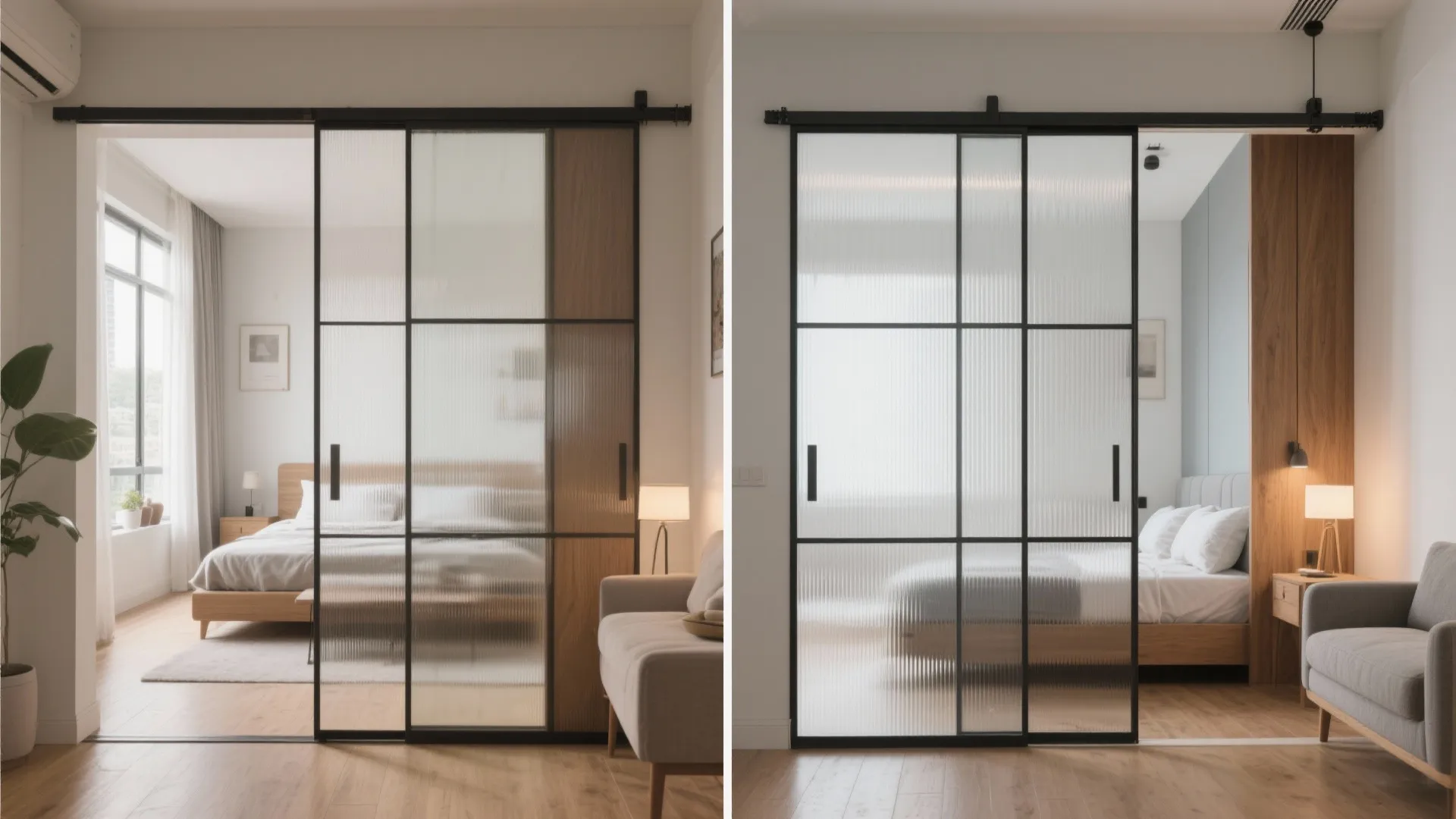 Sliding partitions and pocket doors for privacy