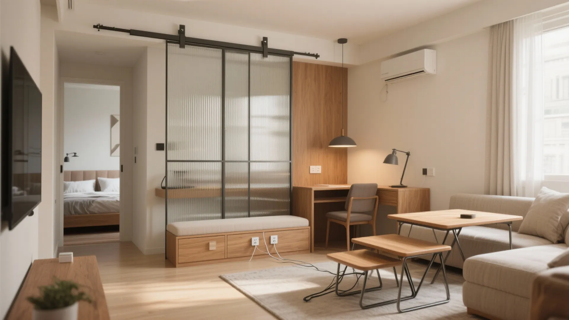 Sliding Partitions and Multi-Functional Furniture