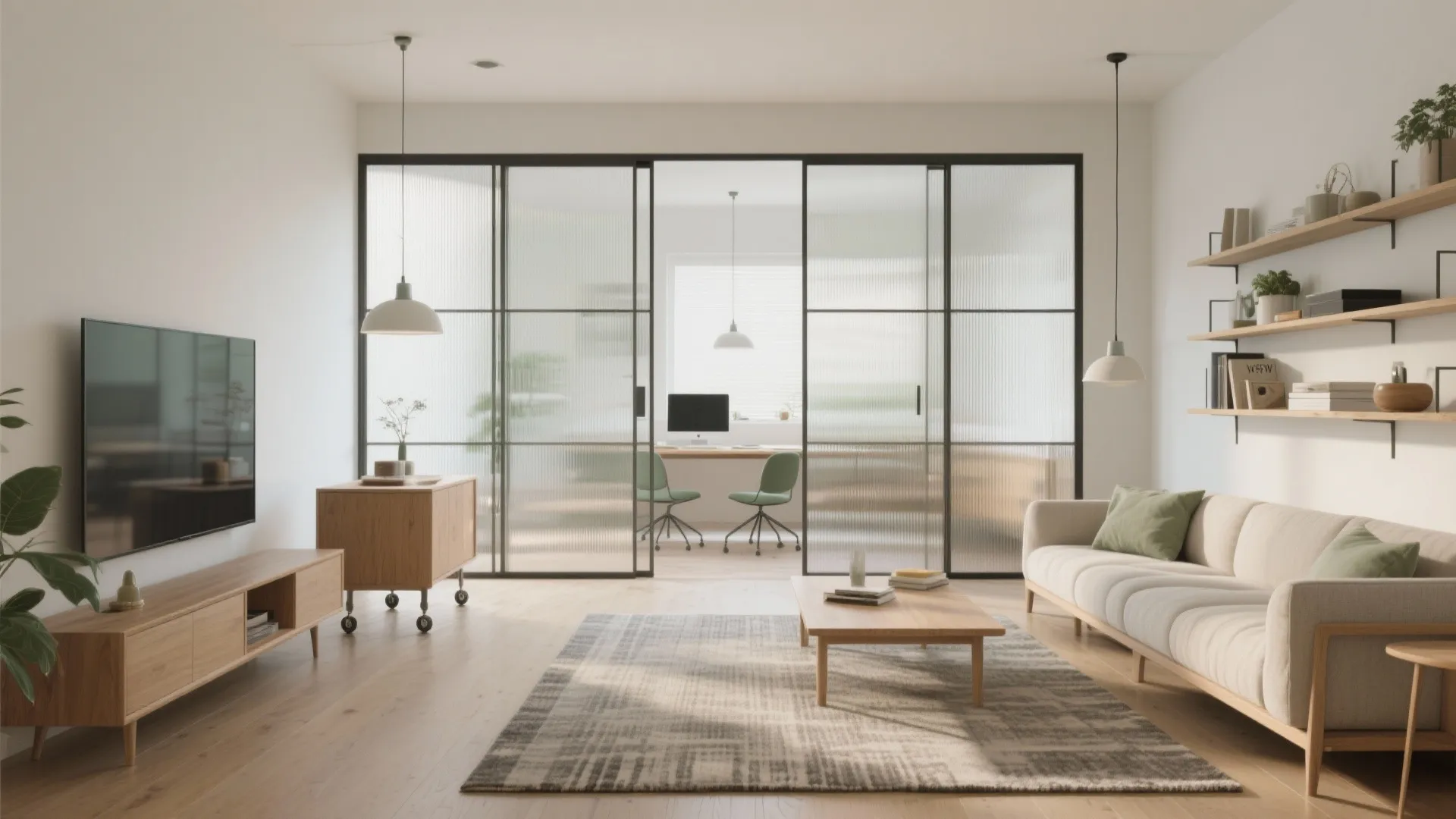 1) Open, Flexible Living With Sliding Partitions