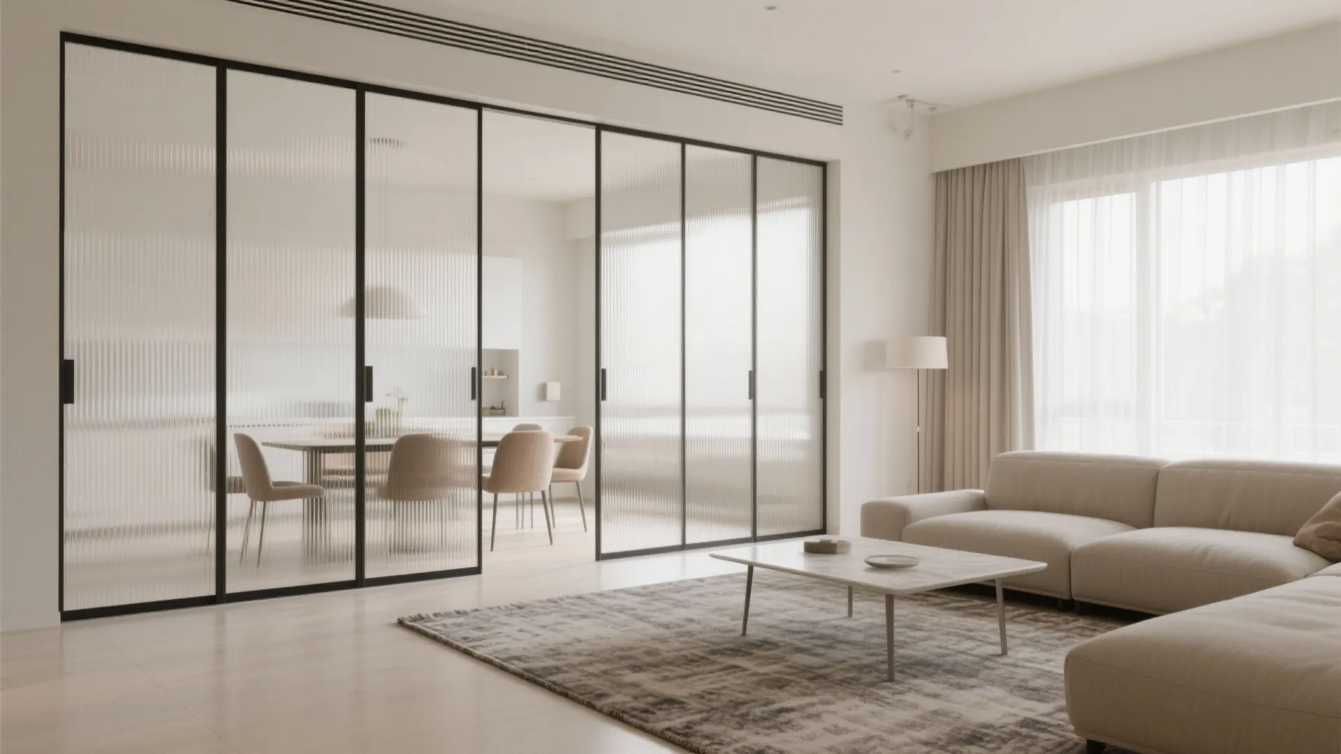 Open-Plan Living With Sliding Partitions