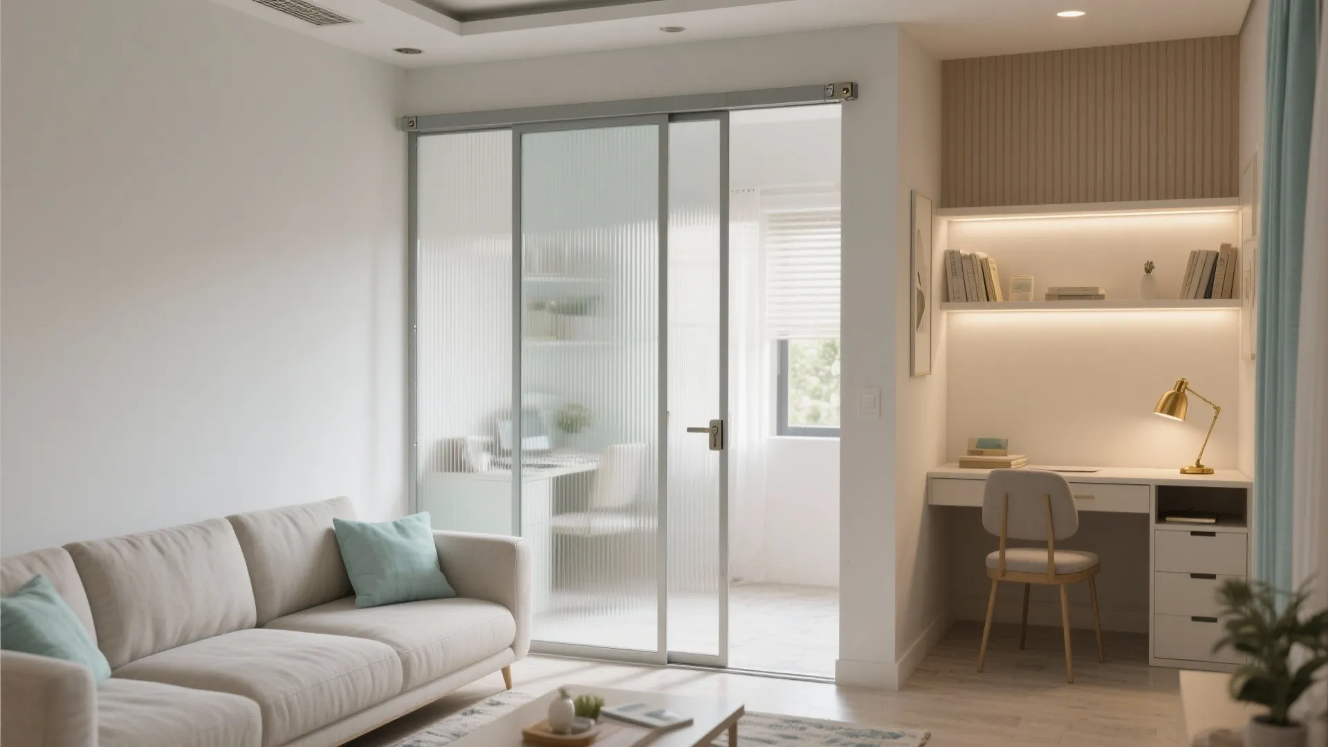 Sliding partitions for a calm, flexible life