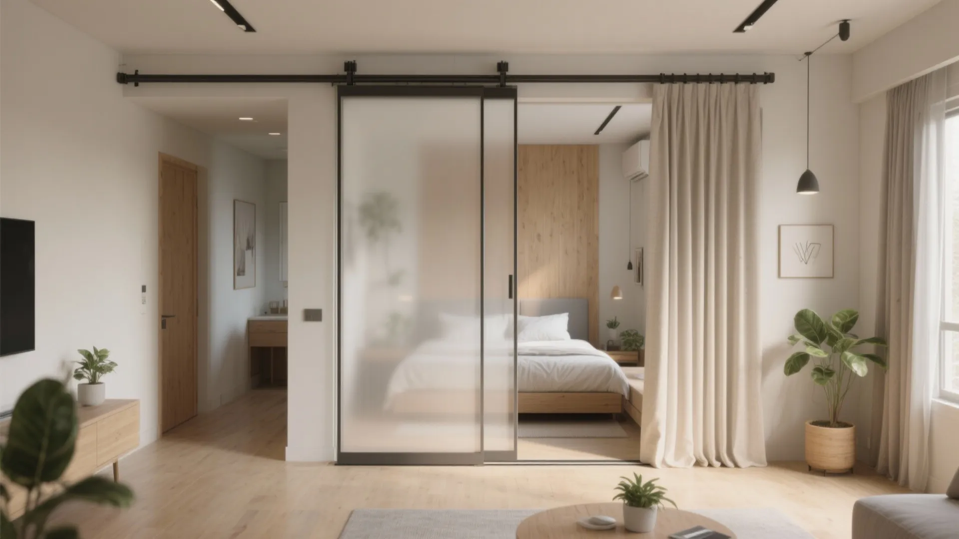 Sliding partitions for privacy without walls