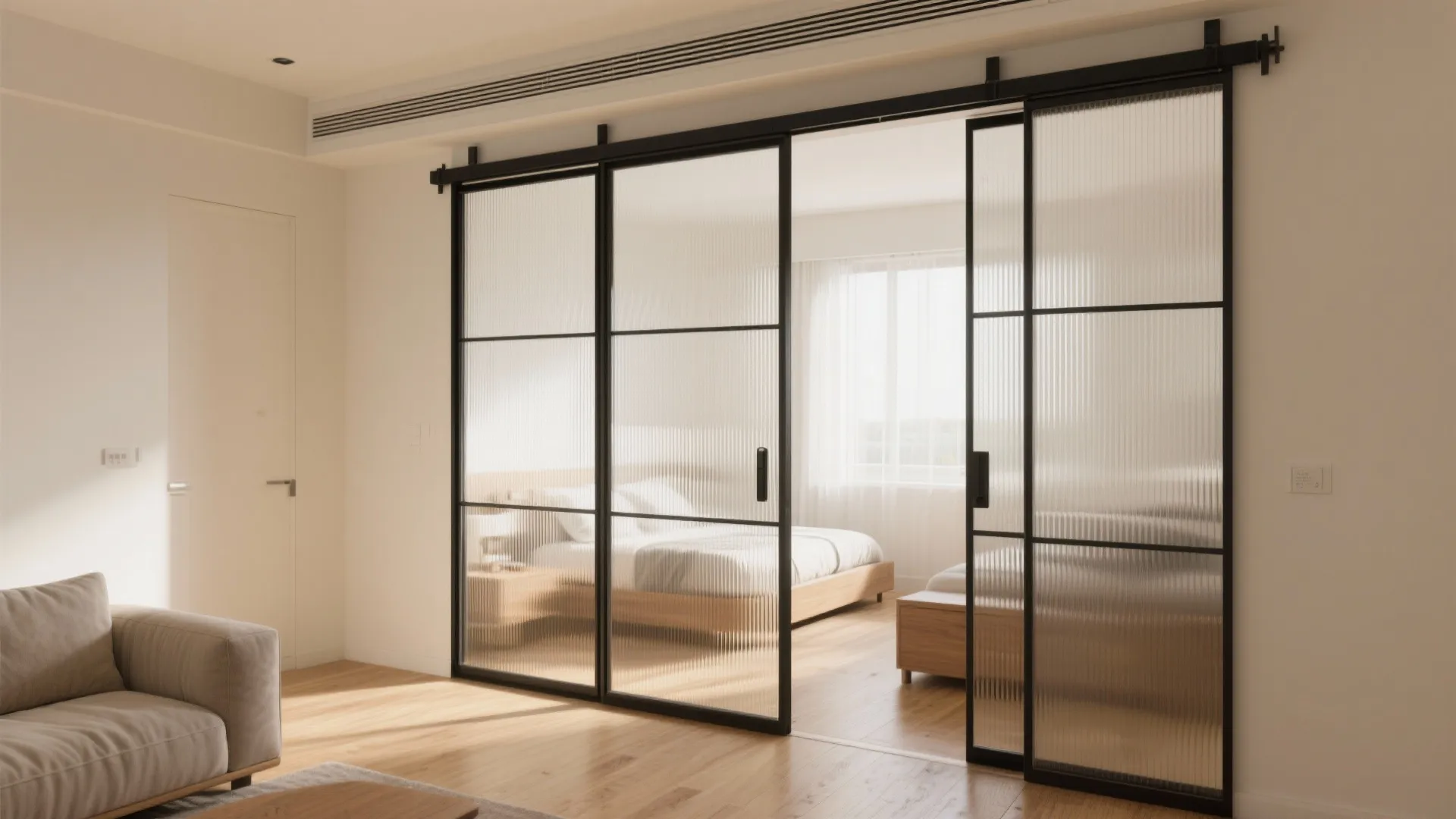 Sliding partitions that zone without blocking light