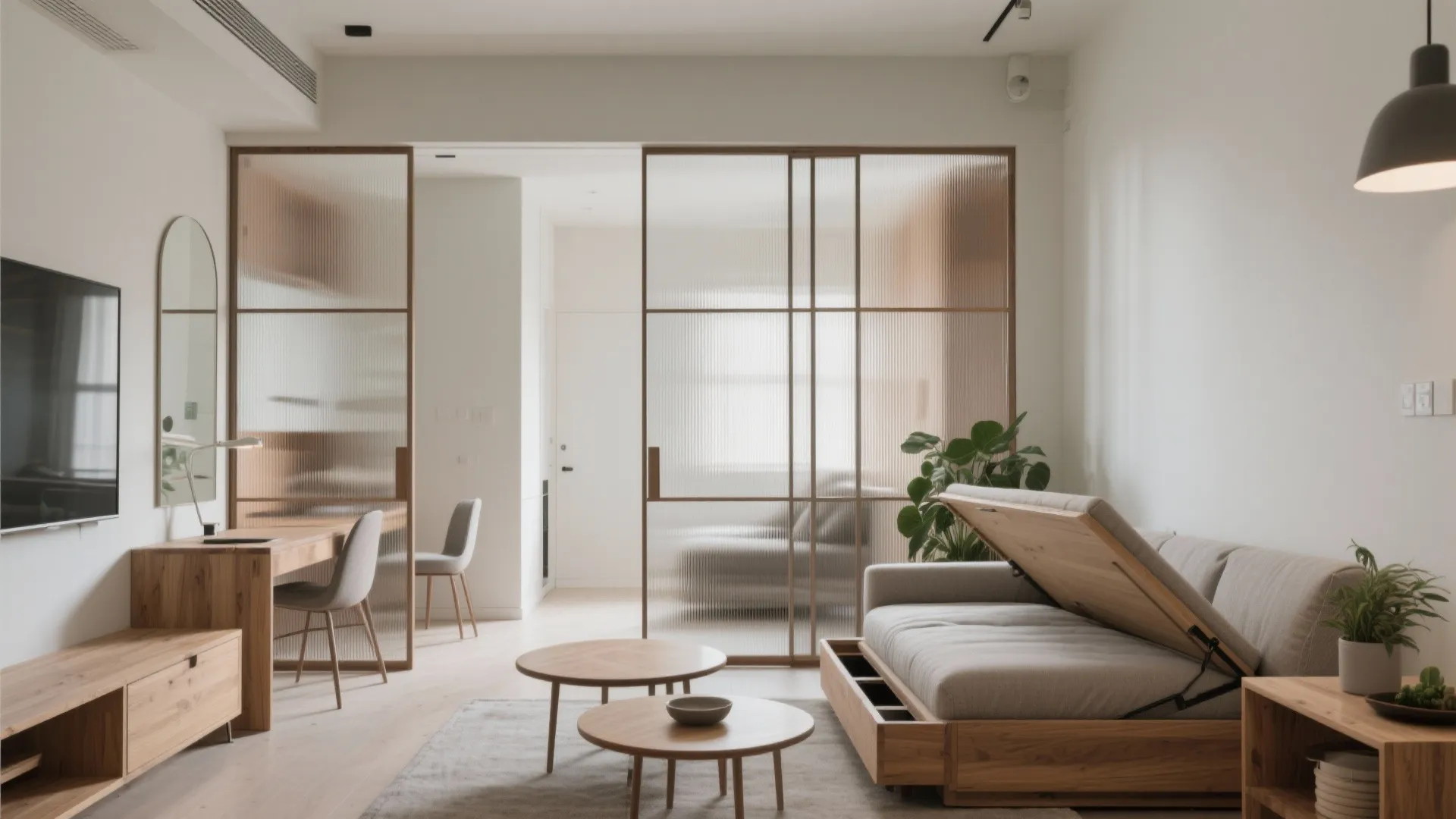 Sliding Partitions and Multi-Functional Furniture