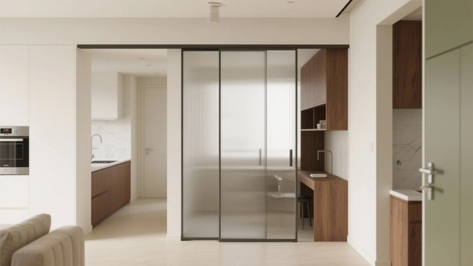 Sliding, pocket, and flexible partitions to zone smartly