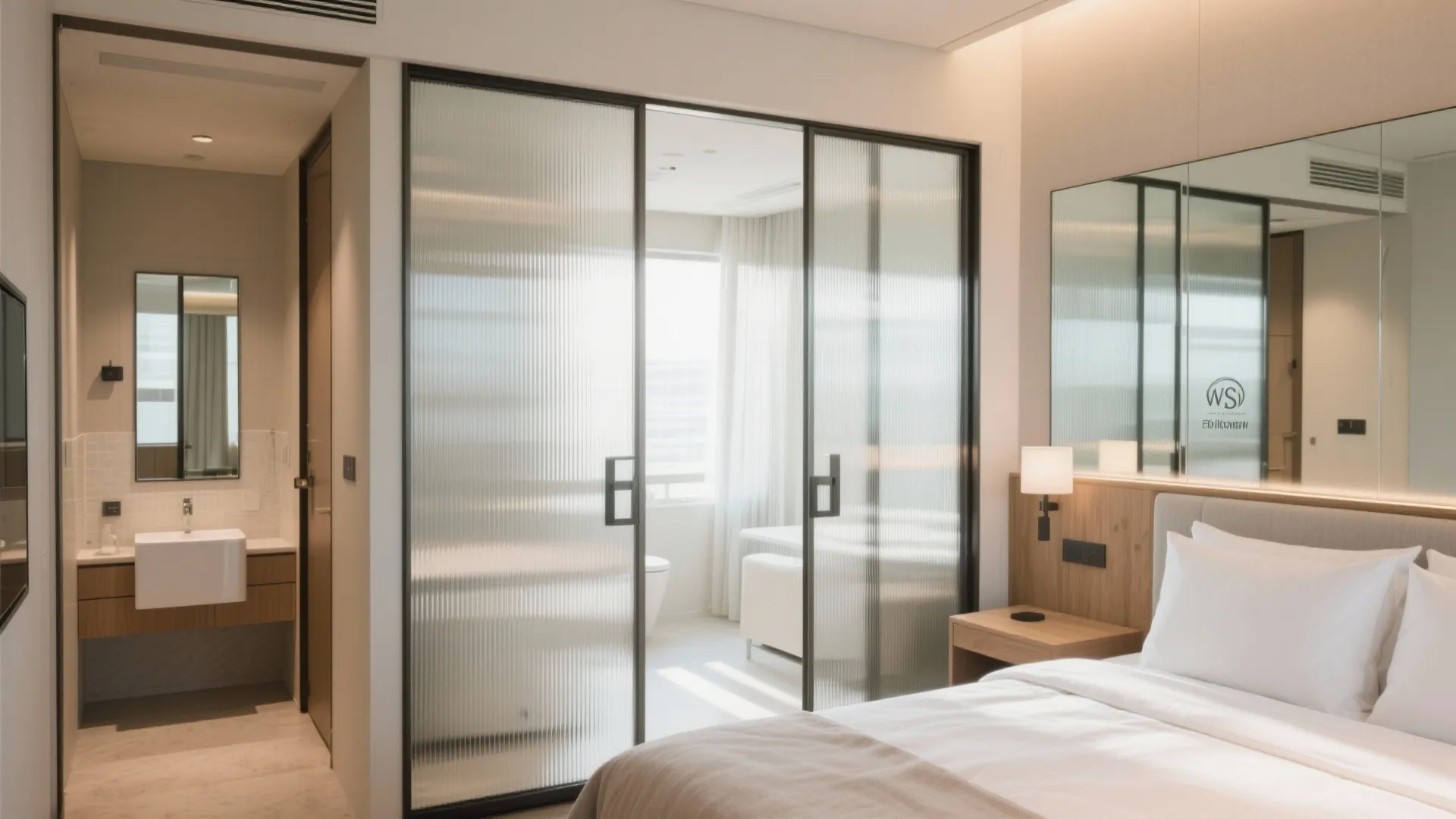 Zoning With Sliding Partitions & Light-Amplifying Surfaces