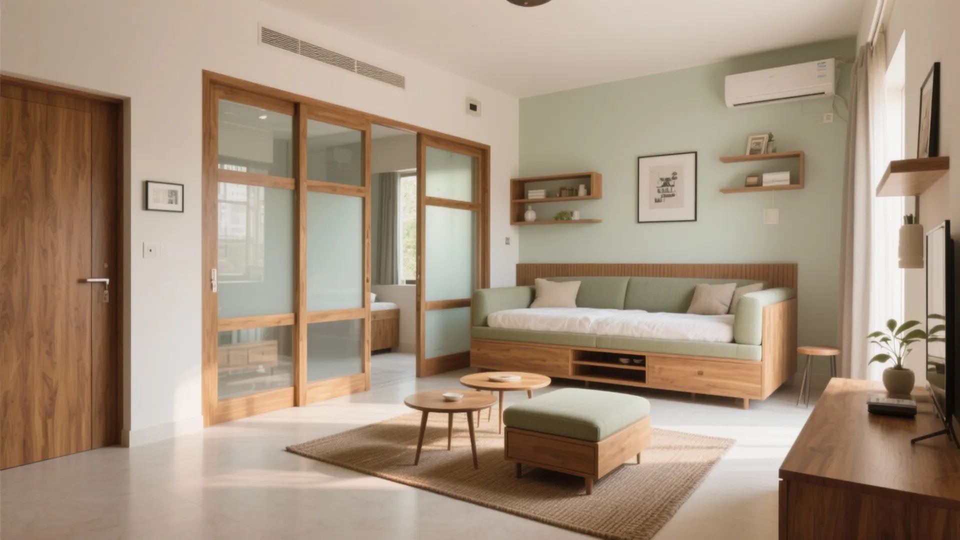 Sliding Partitions and Multi-Functional Furniture