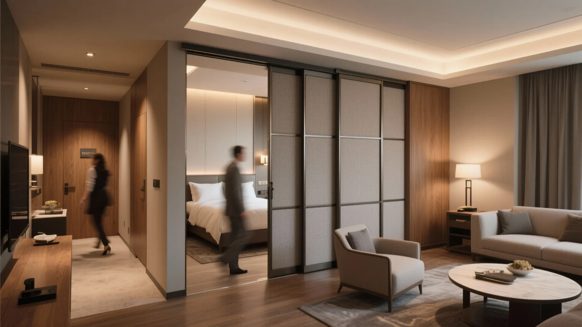 1. Flexible partitioning with sliding panels