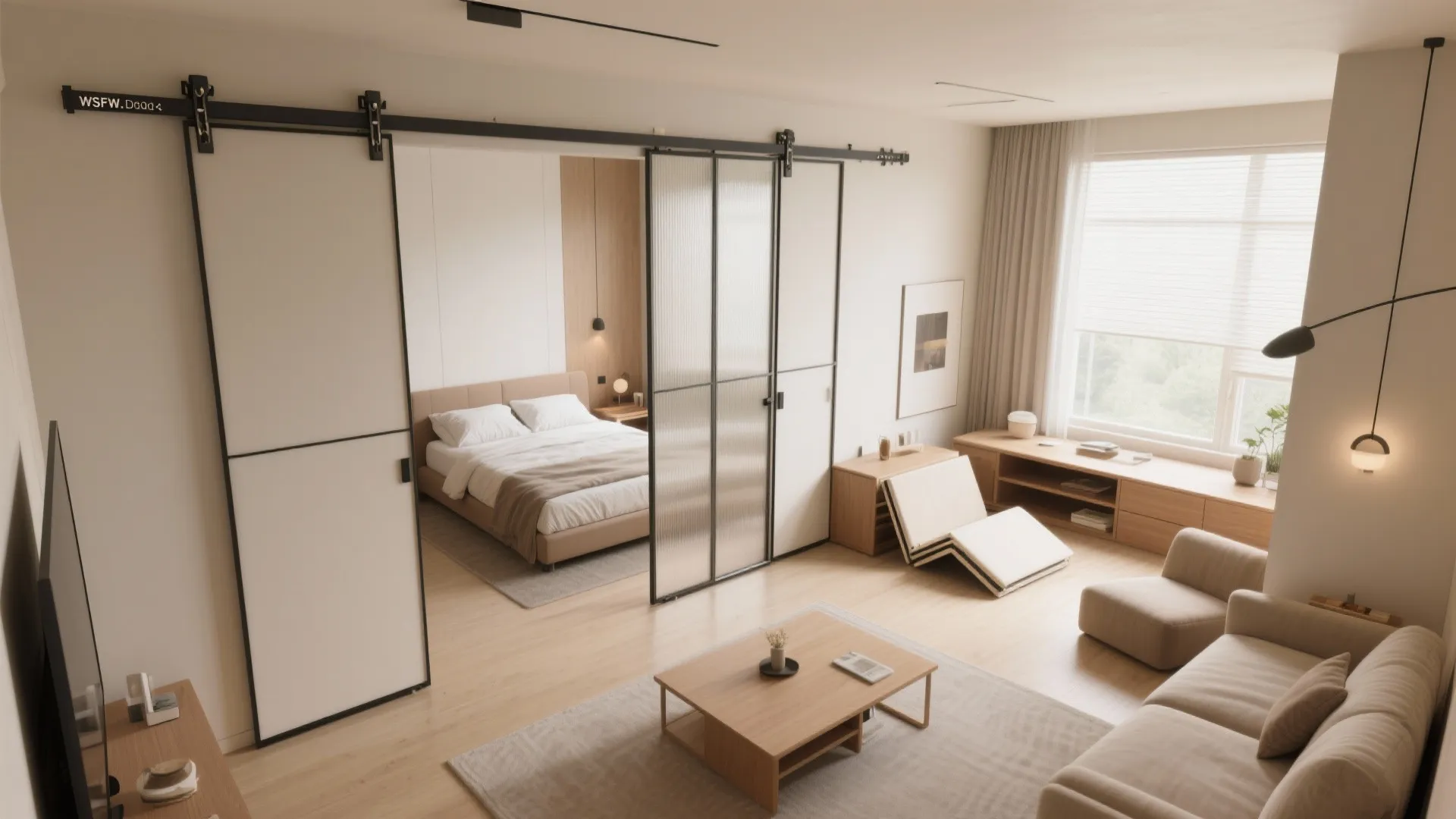 5. Flexible Partition Plan (Sliding Walls)