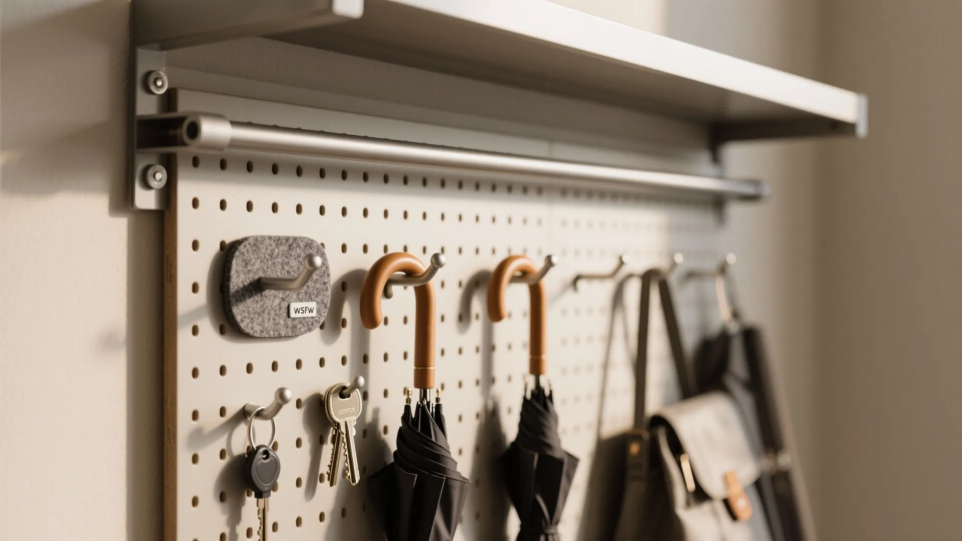 Idea 4: Sliding pegboard or rail system