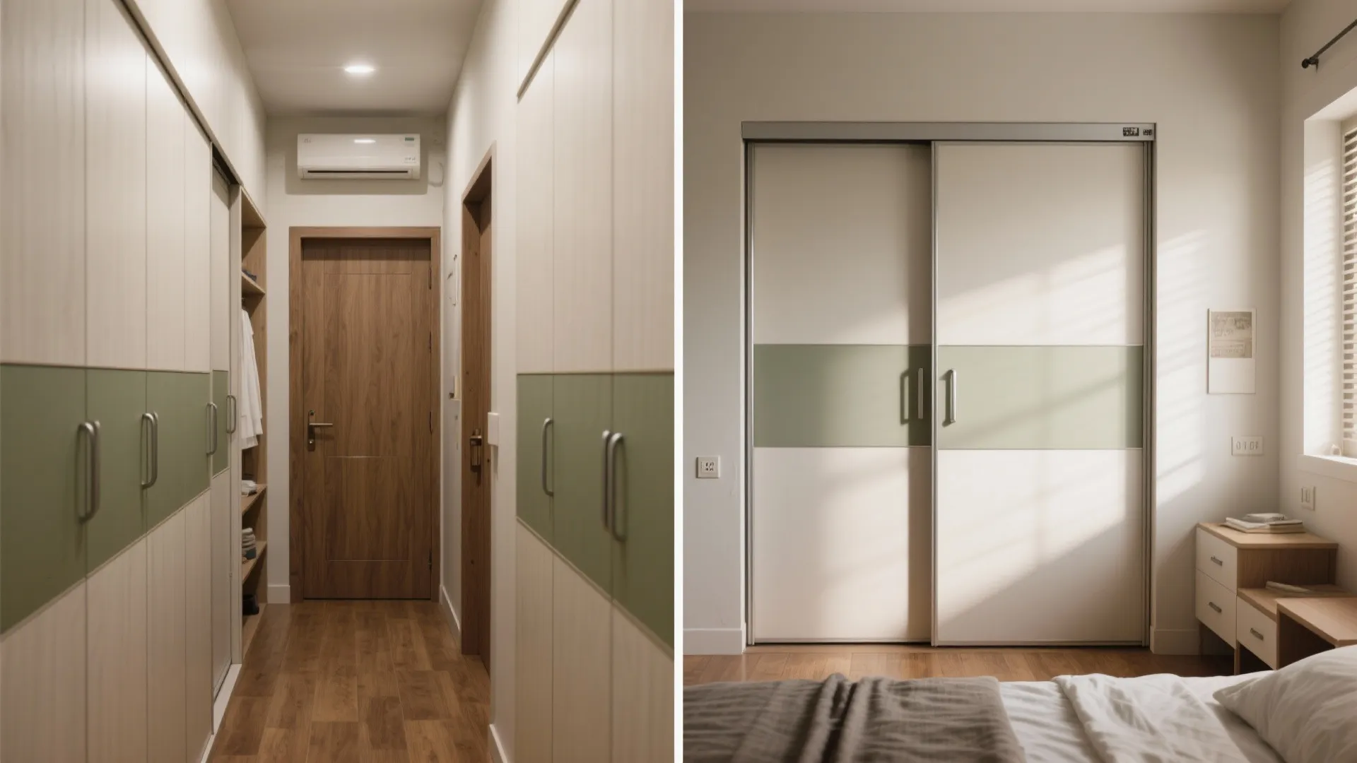 Sliding Wardrobes and Pocket Doors to Save Circulation
