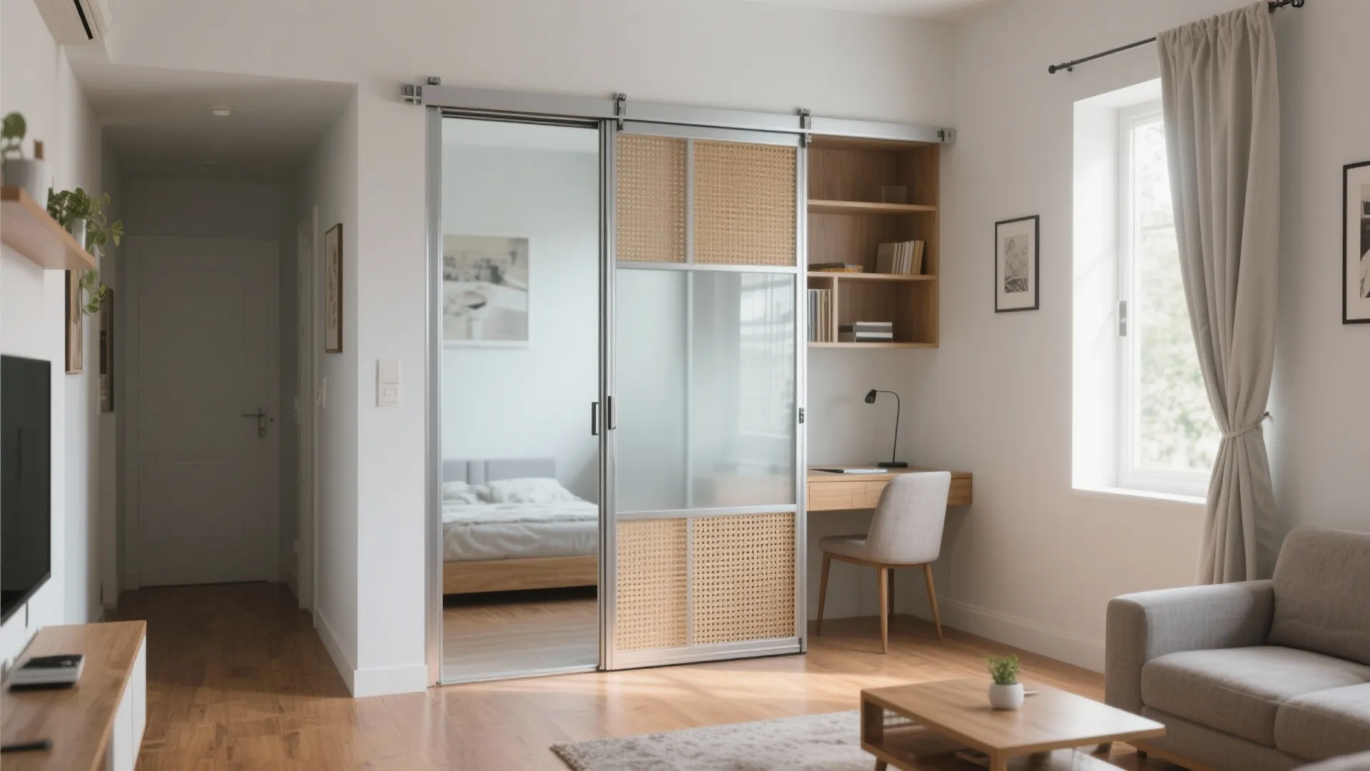 Sliding Doors and Pocket Partitions to Stretch Living Space