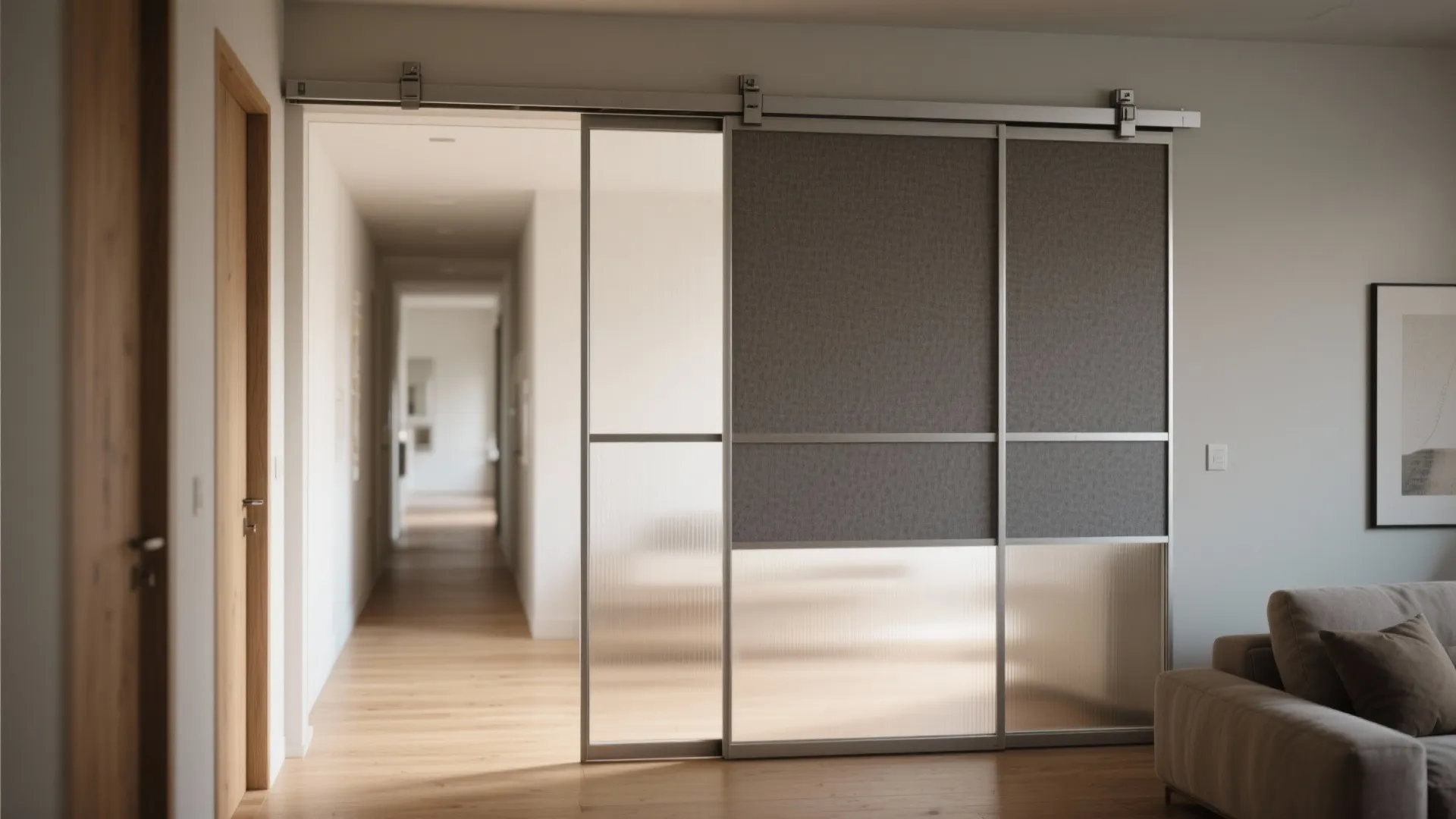 Sliding or Pocket Partition for Flexible Zones