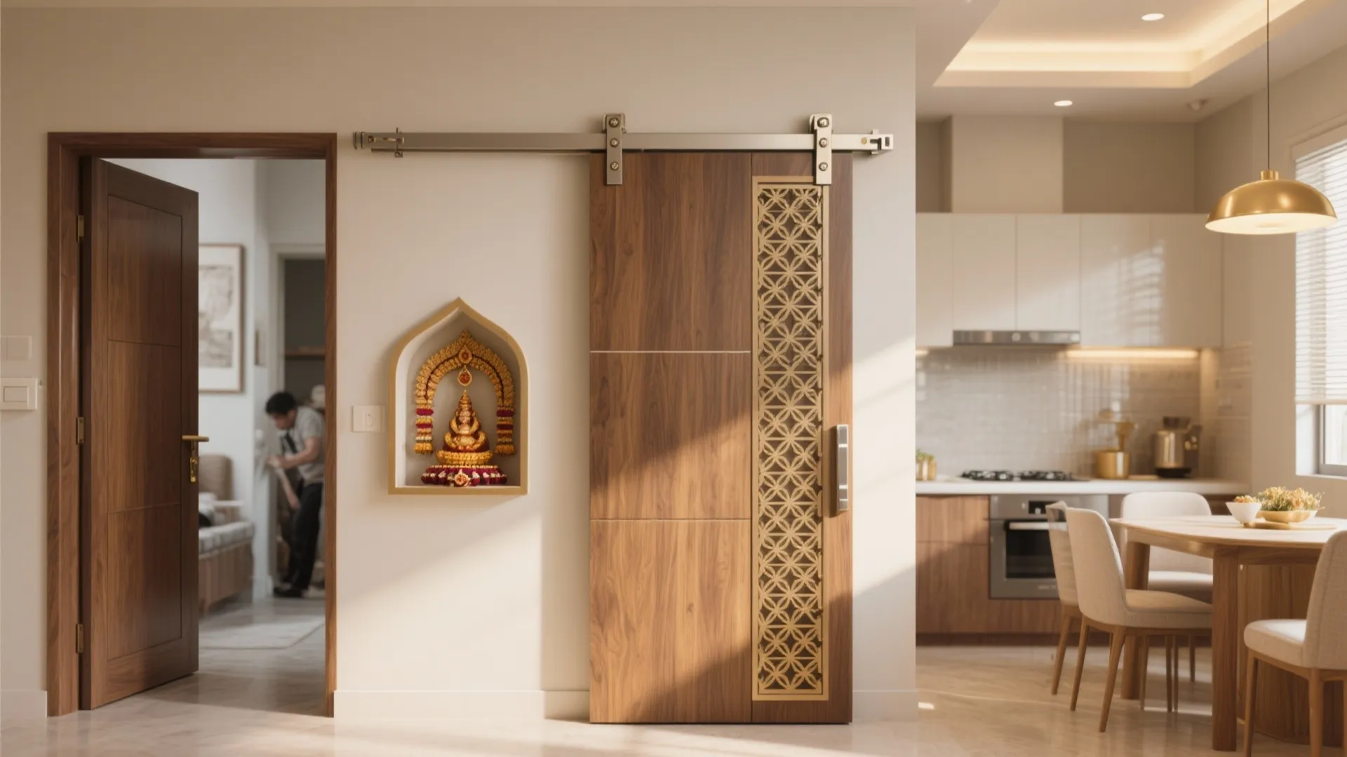 Sliding Pocket Doors for Tight Niches