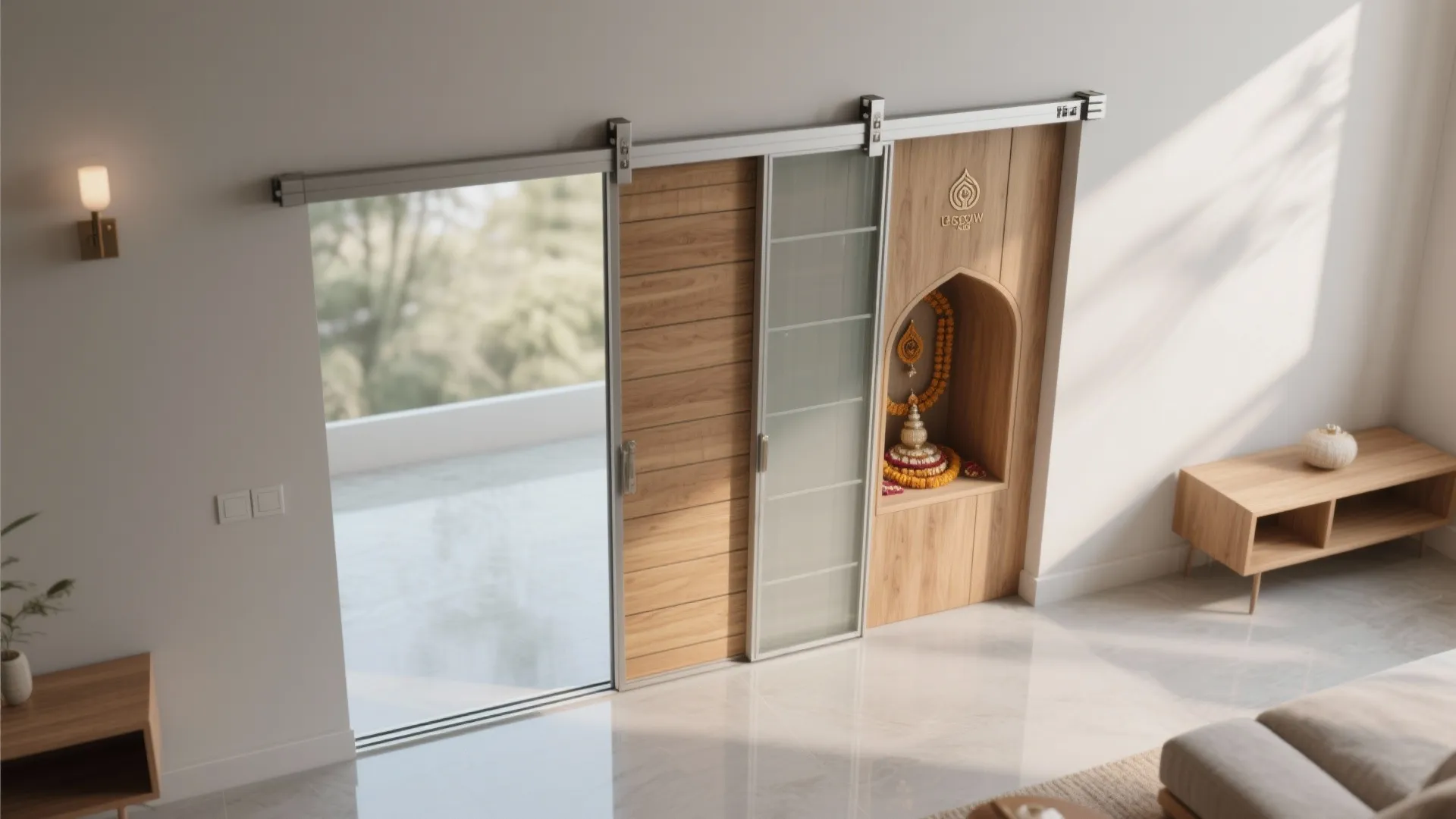 Sliding or Pocket Pooja Doors