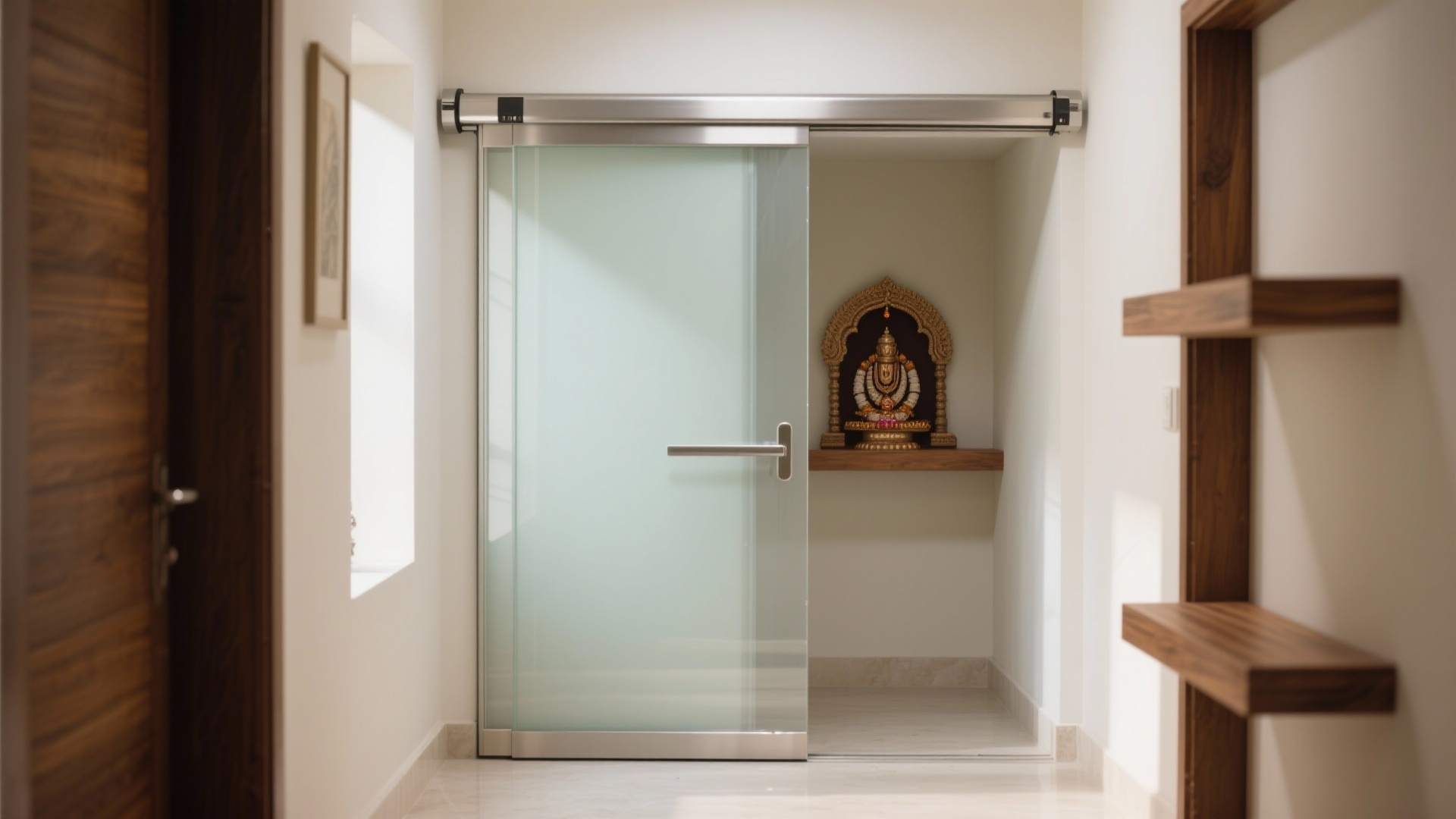 Pooja Corner Too Dark? 5 Pooja Door Designs with Glass