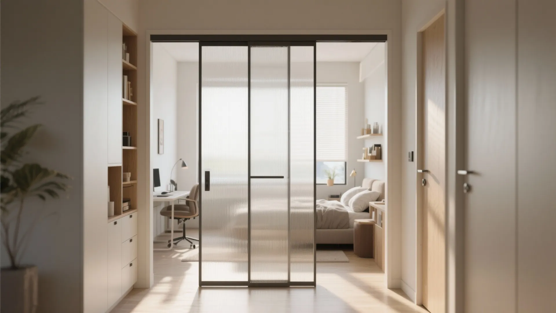 2. Pocket rooms and sliding doors for privacy on demand