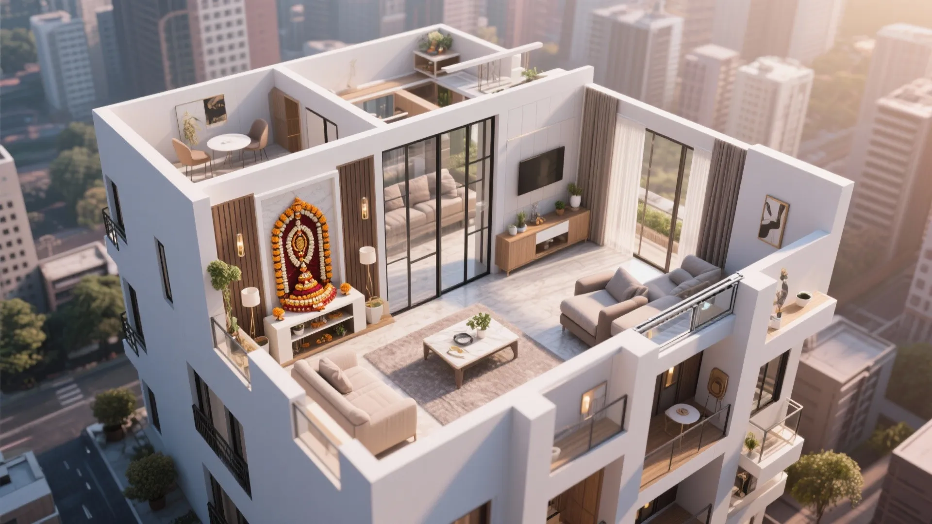 Sliding Glass Partition for Flexibility