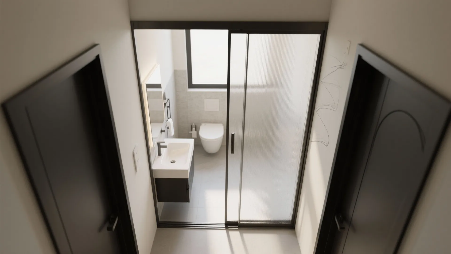 Sliding PVC Door for Narrow Clearances