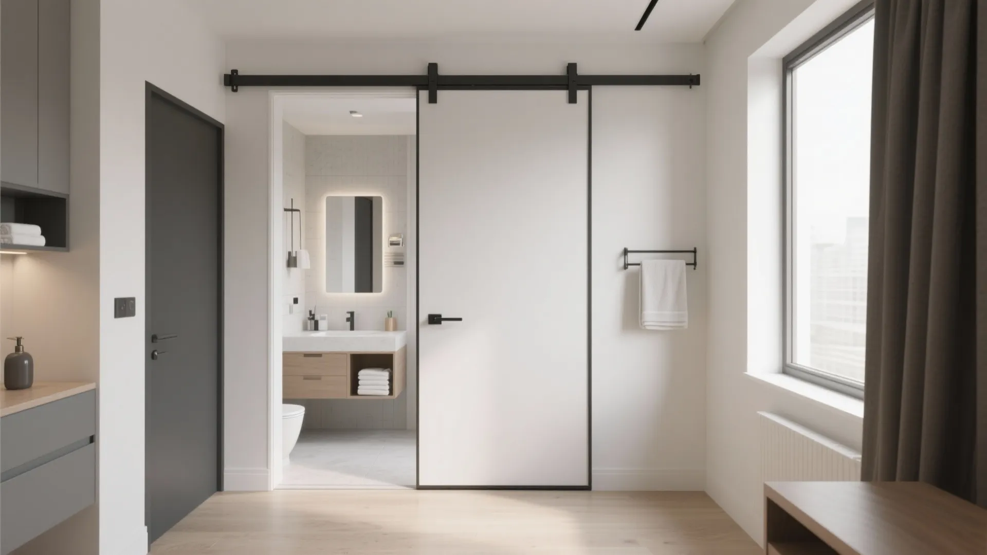 Space-Saving Sliding PVC Door