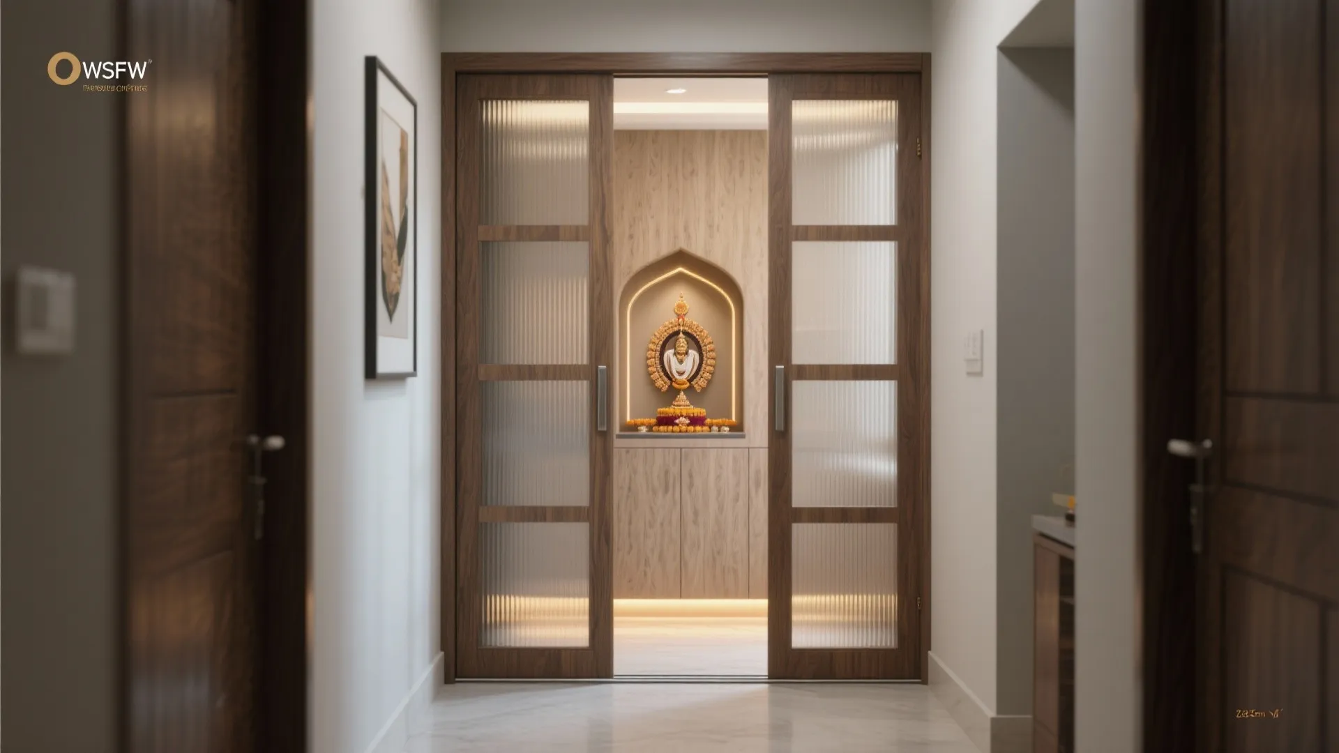 Sleek sliding doors for tight corridors