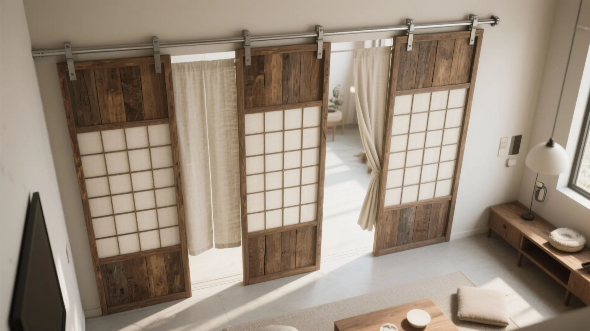 4. Sliding wood or shoji screens