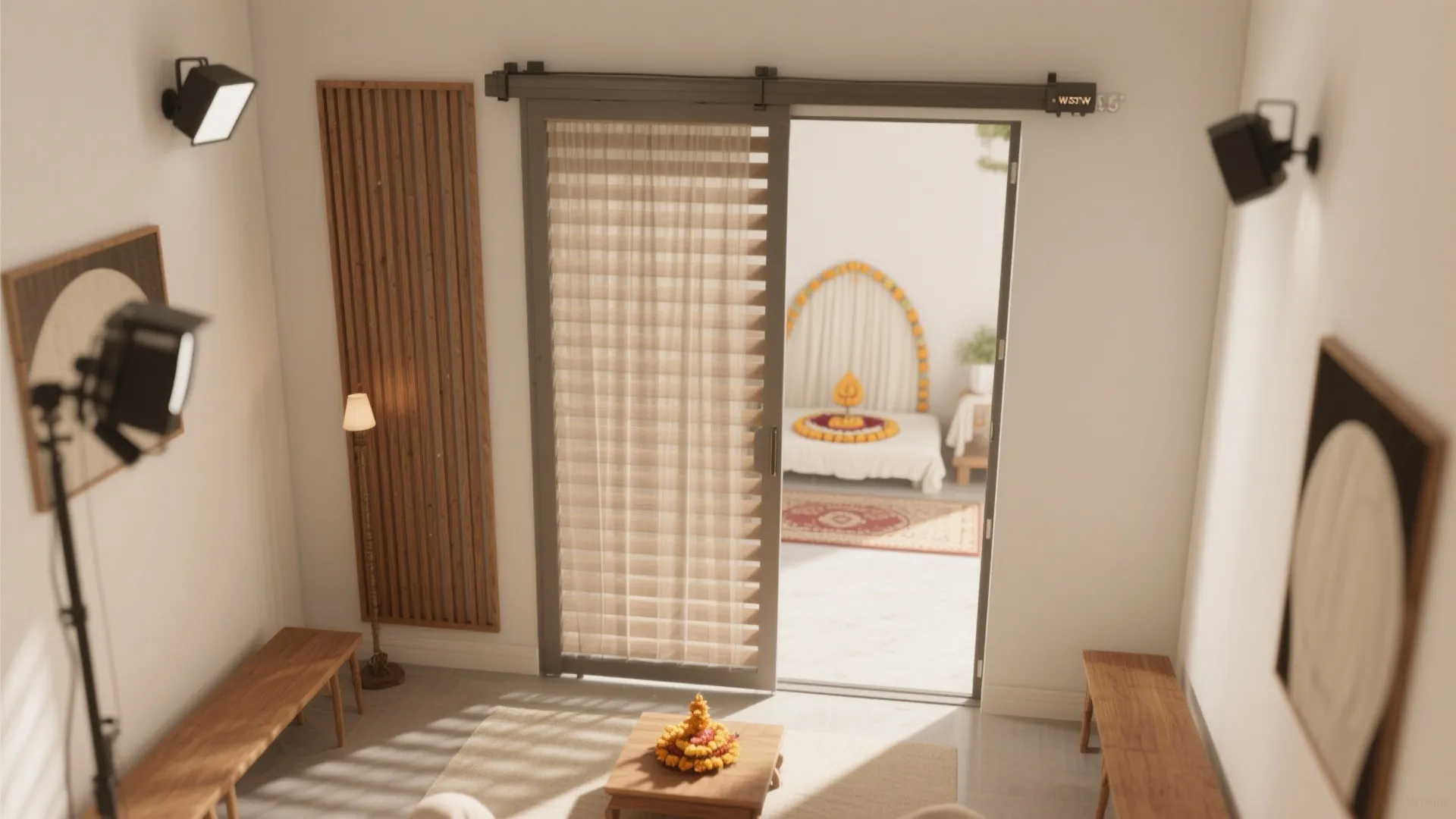 Space-Saving Sliding Slat Doors