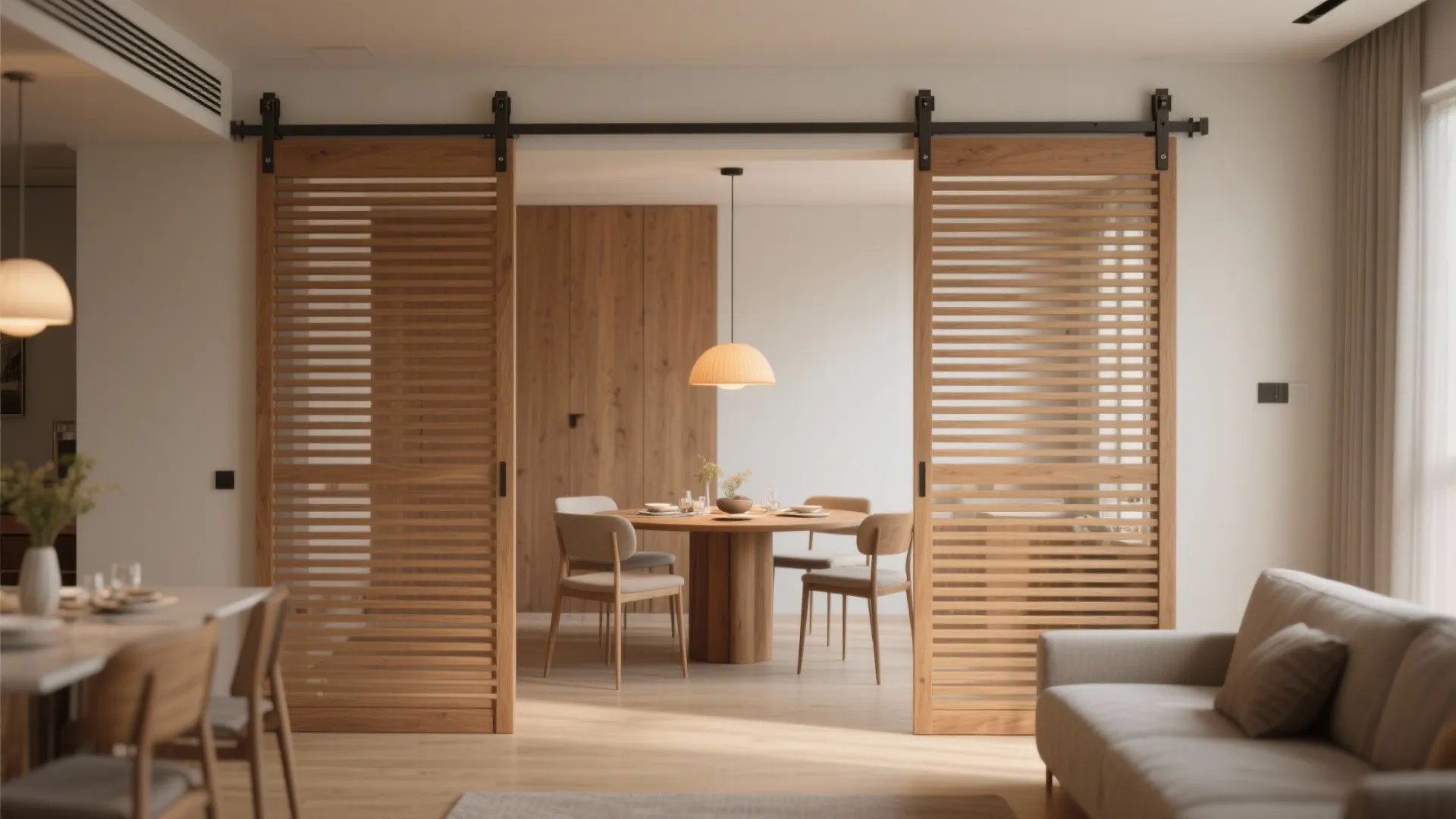 4) Sliding Panel System (Solid or Slatted)