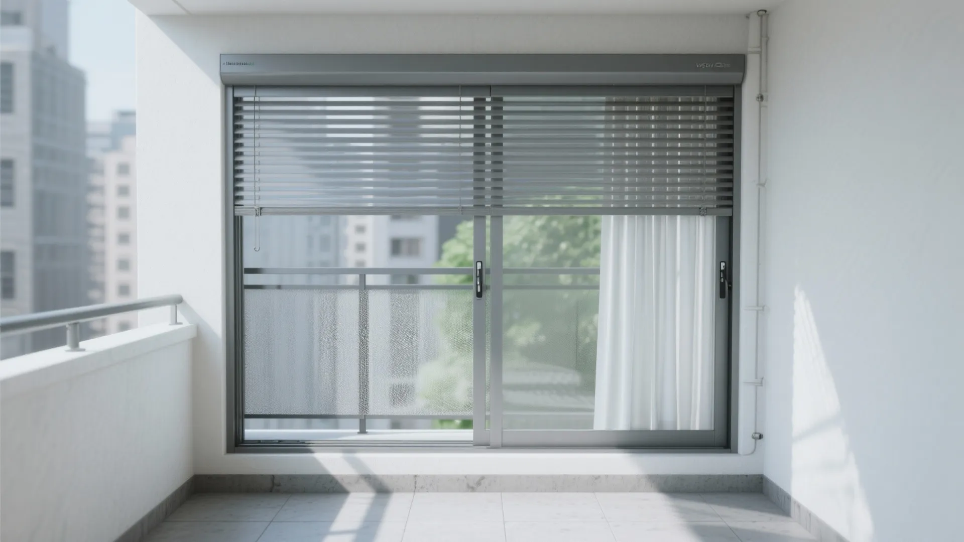 Slimline Sliding Steel Grill Door