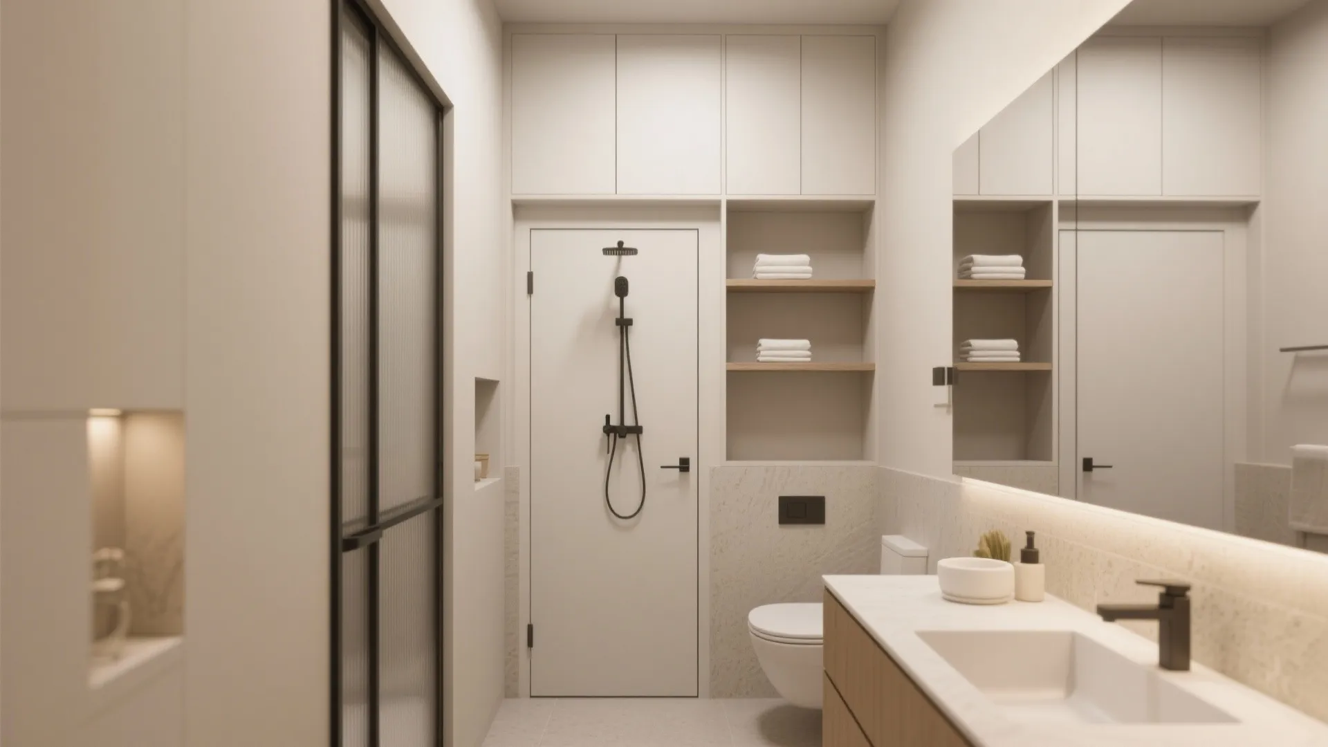 4. Sliding doors and clever storage — make every centimeter count