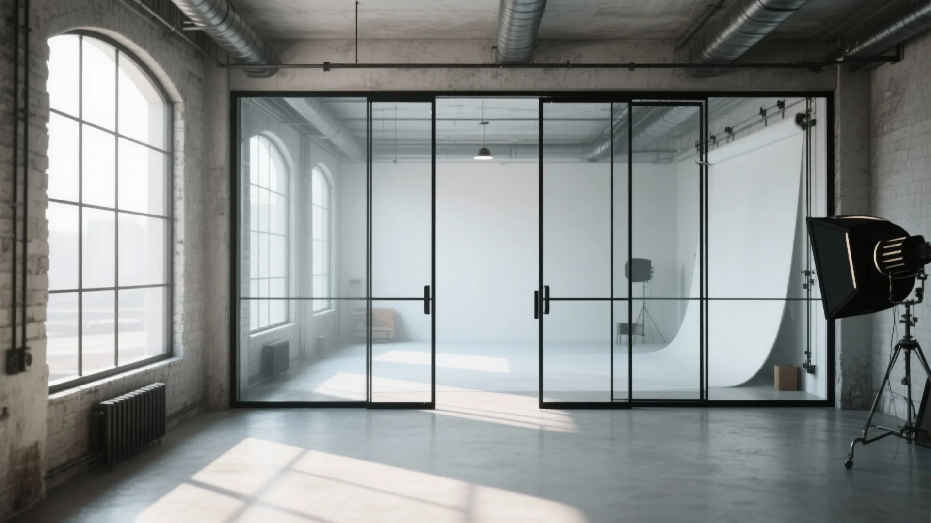 Sliding glass panels with thin frames