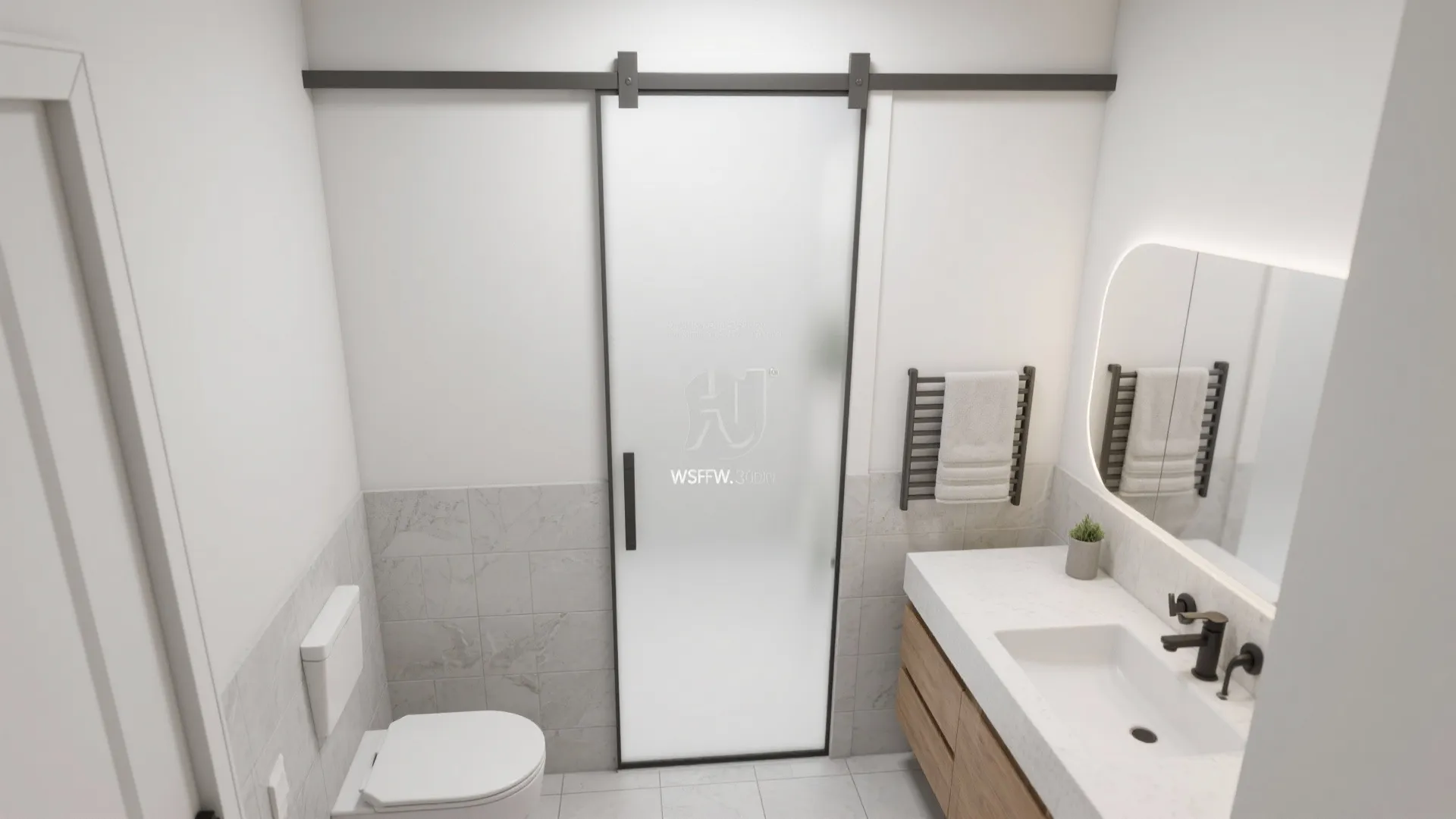 Sliding or Pocket PVC Door to Save Clearance