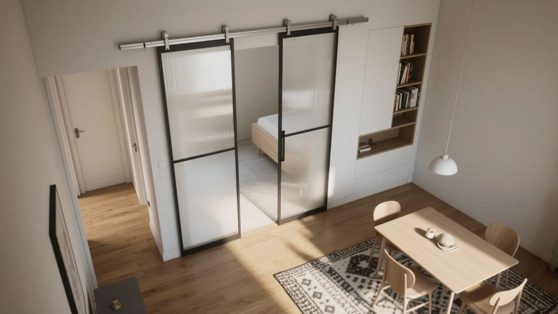 Sliding panels that flex between open-plan and intimate dining