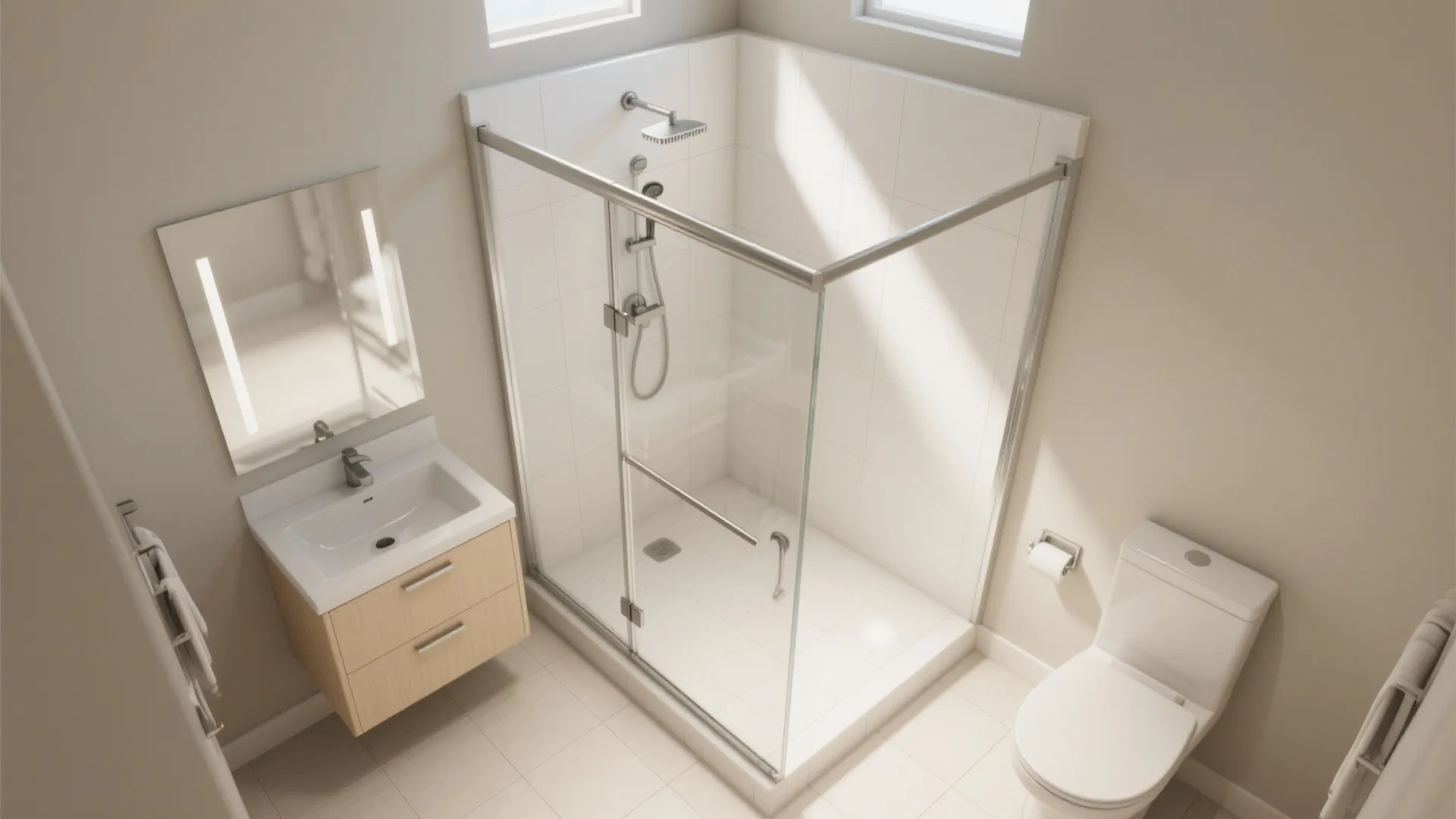 Sliding or bi-fold doors to solve the clearance problem