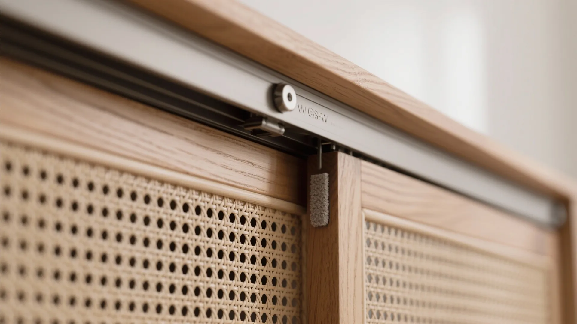 Sliding door cabinet that hides the screen