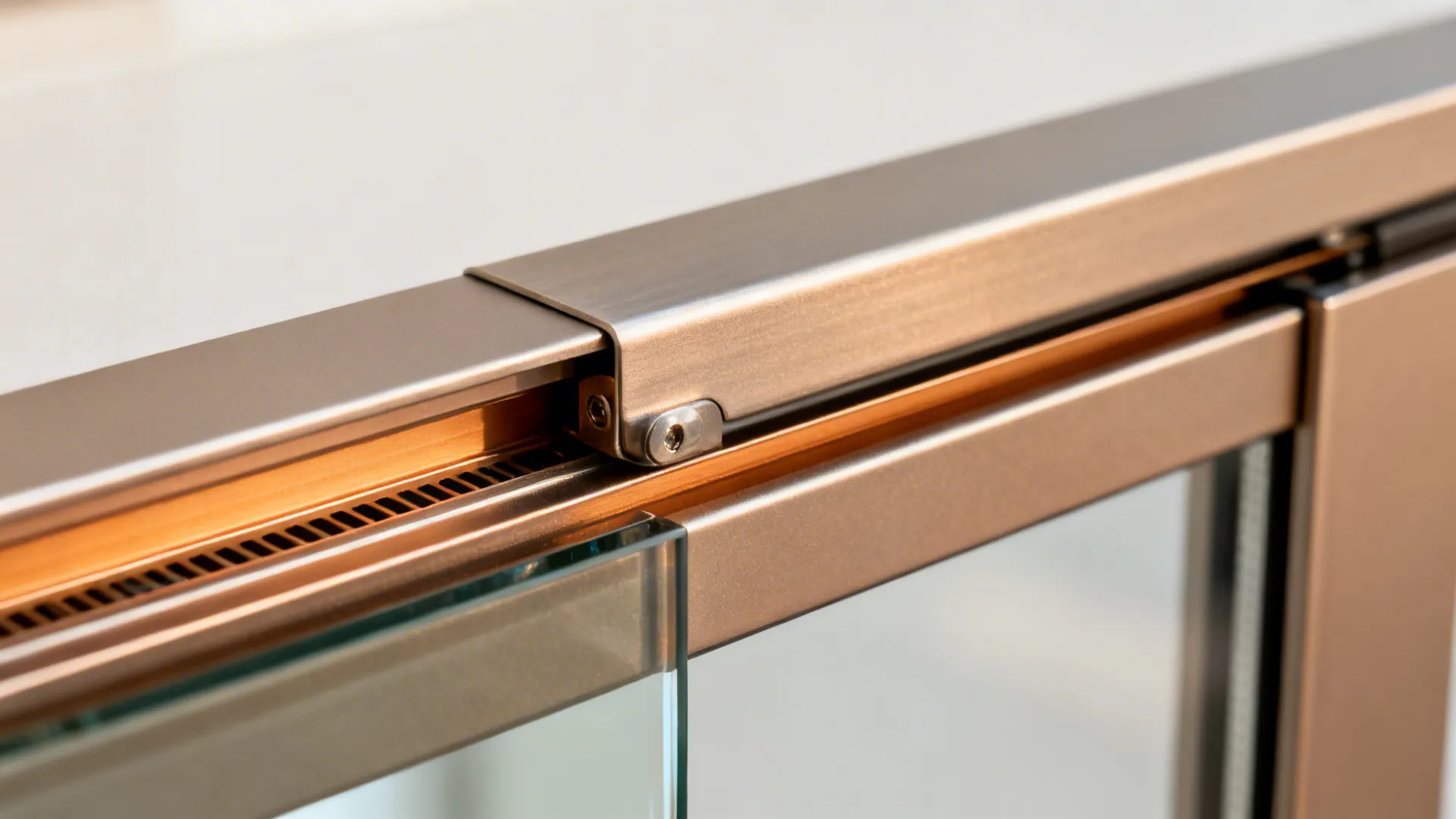 5) Sliding glass doors for a clean, tech-hidden look