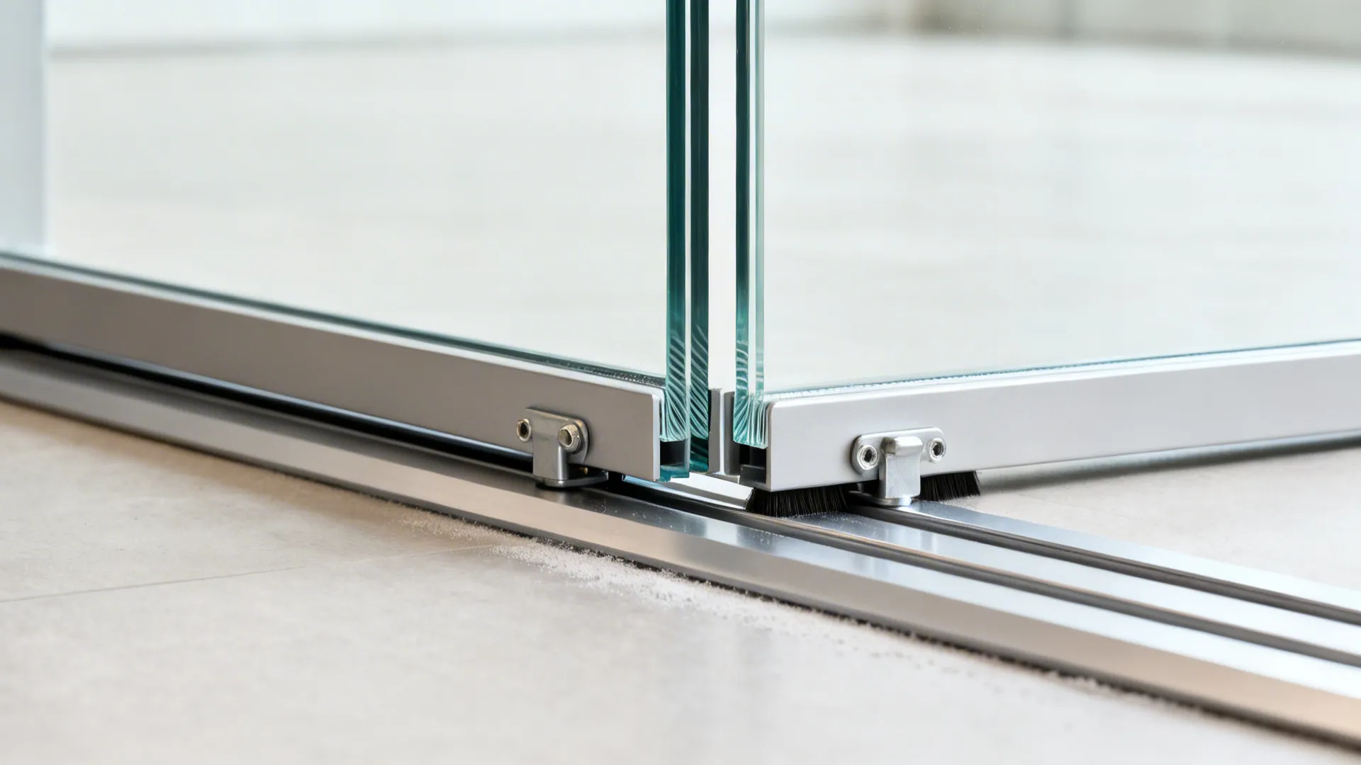 Double Sliding Glass Doors to Save Swing Space