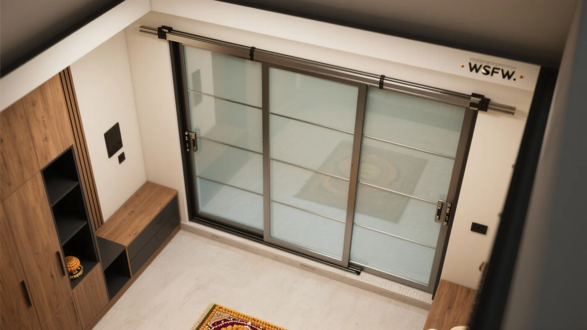 Sliding glass doors with concealed tracks