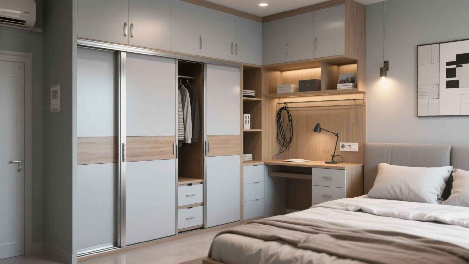 Flexible bedroom planning with sliding wardrobes