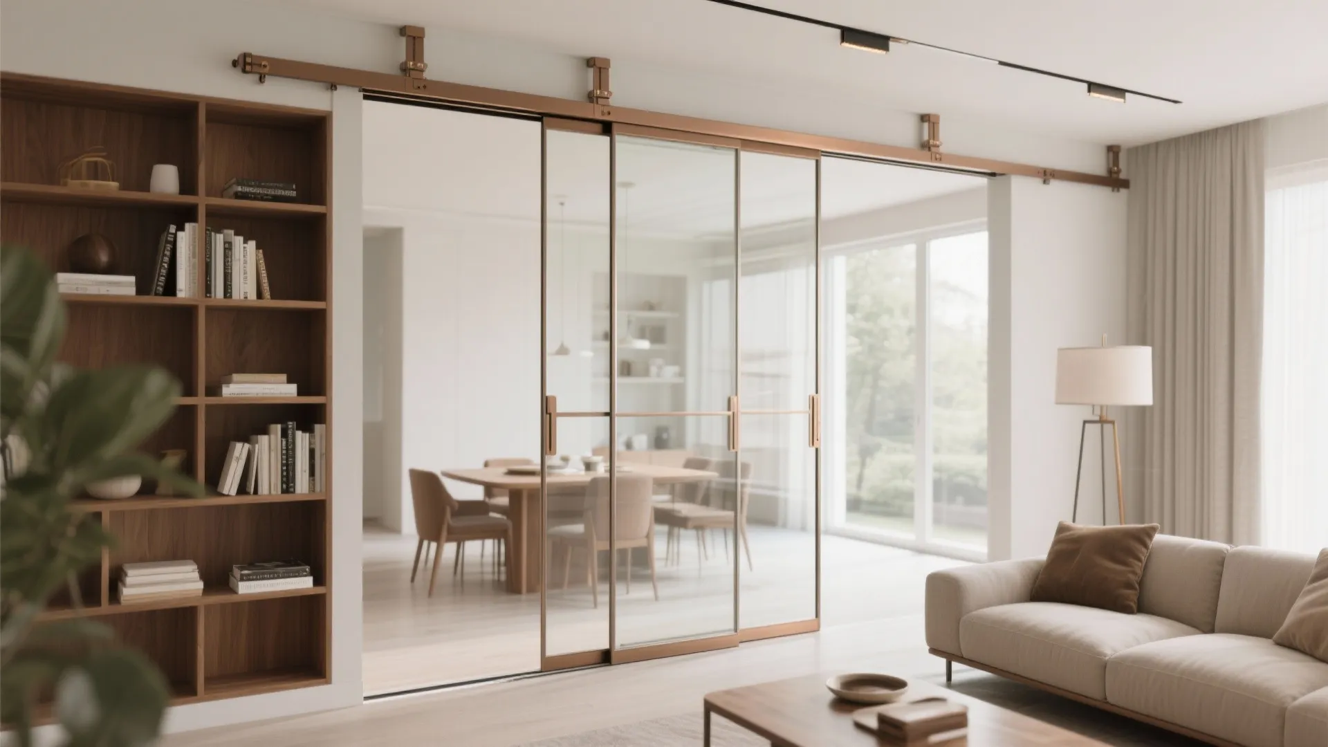 Sliding Glass Partitions for Flexible Zoning
