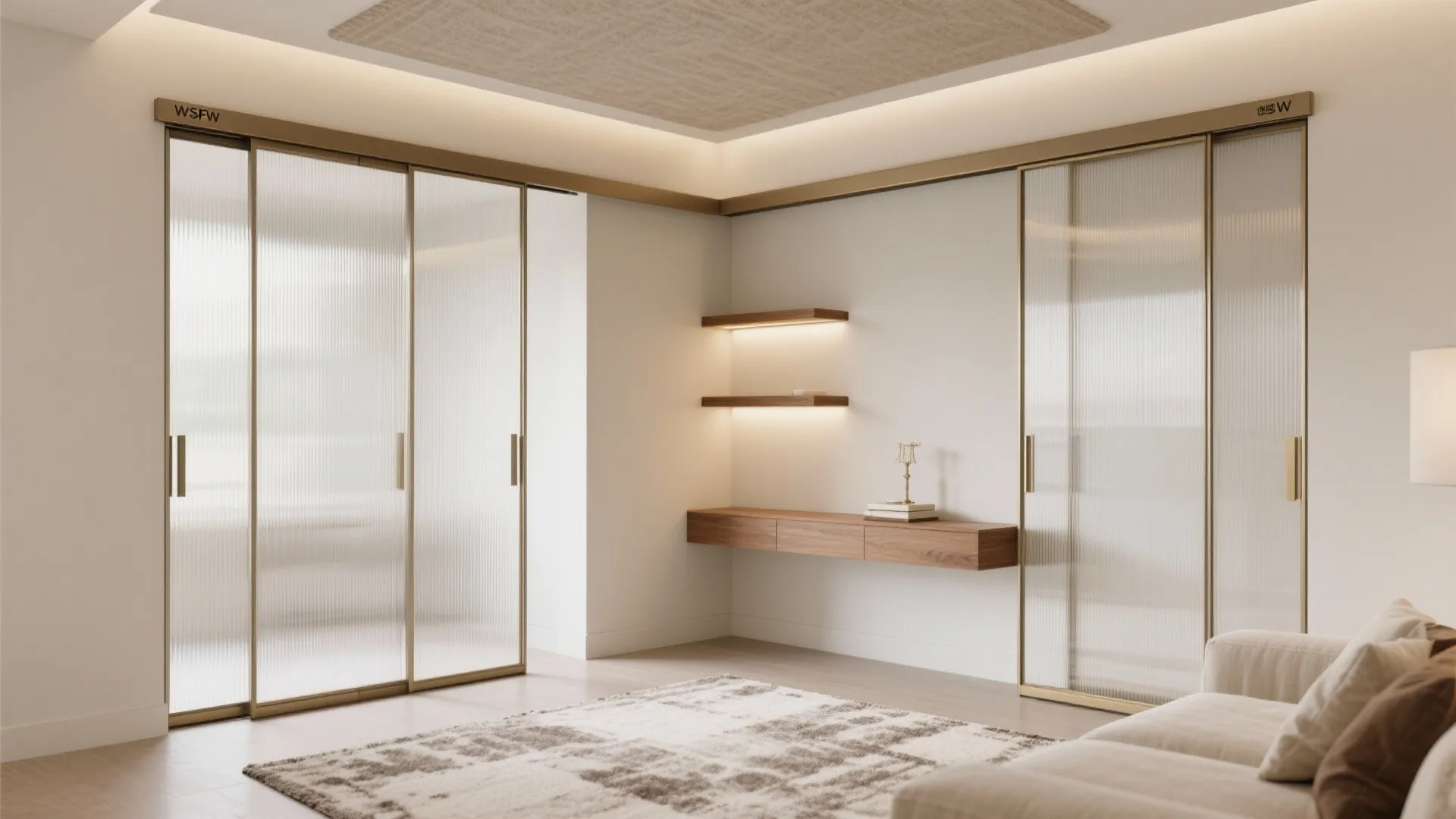 Sliding Glass Partition Pooja Corner