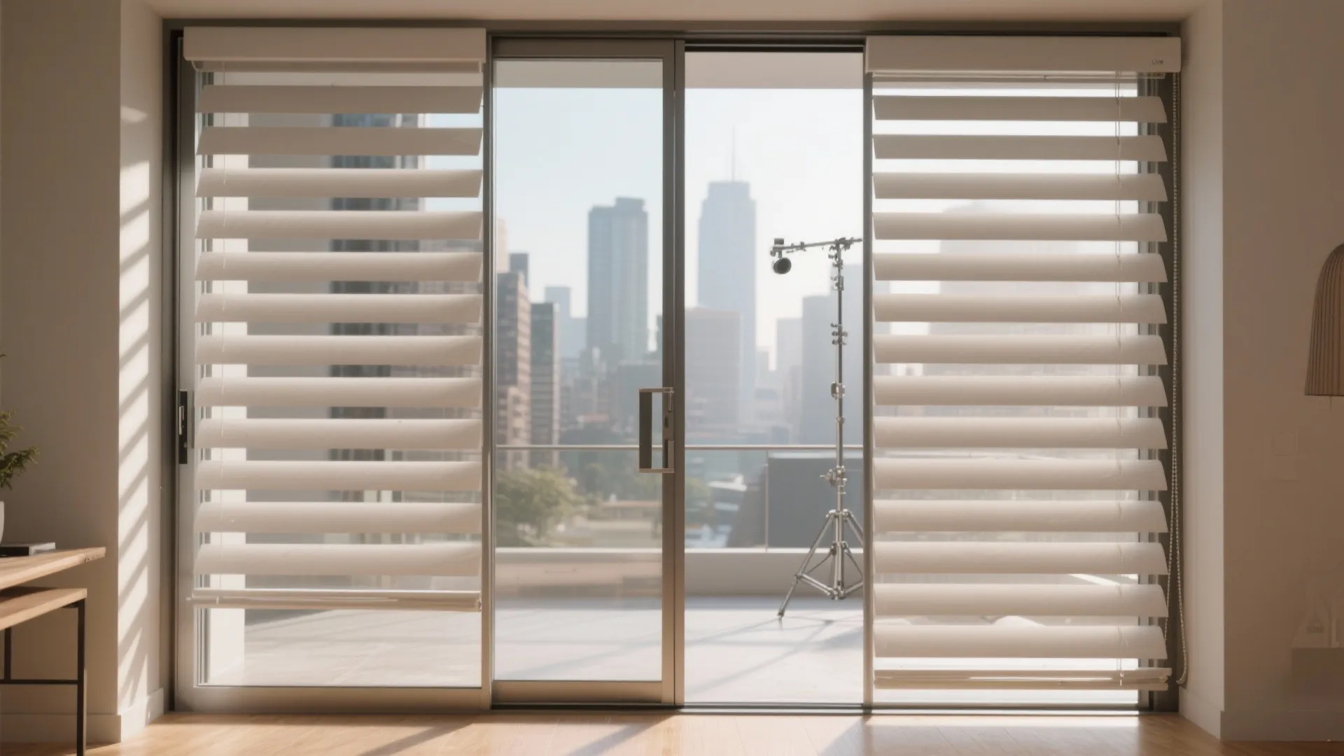 Sliding Screen with Built-In Blinds
