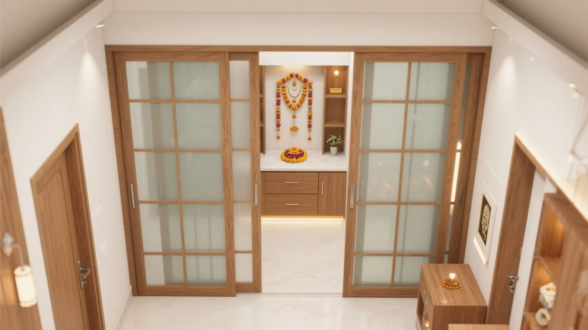 Sliding Wooden & Glass Combo Doors