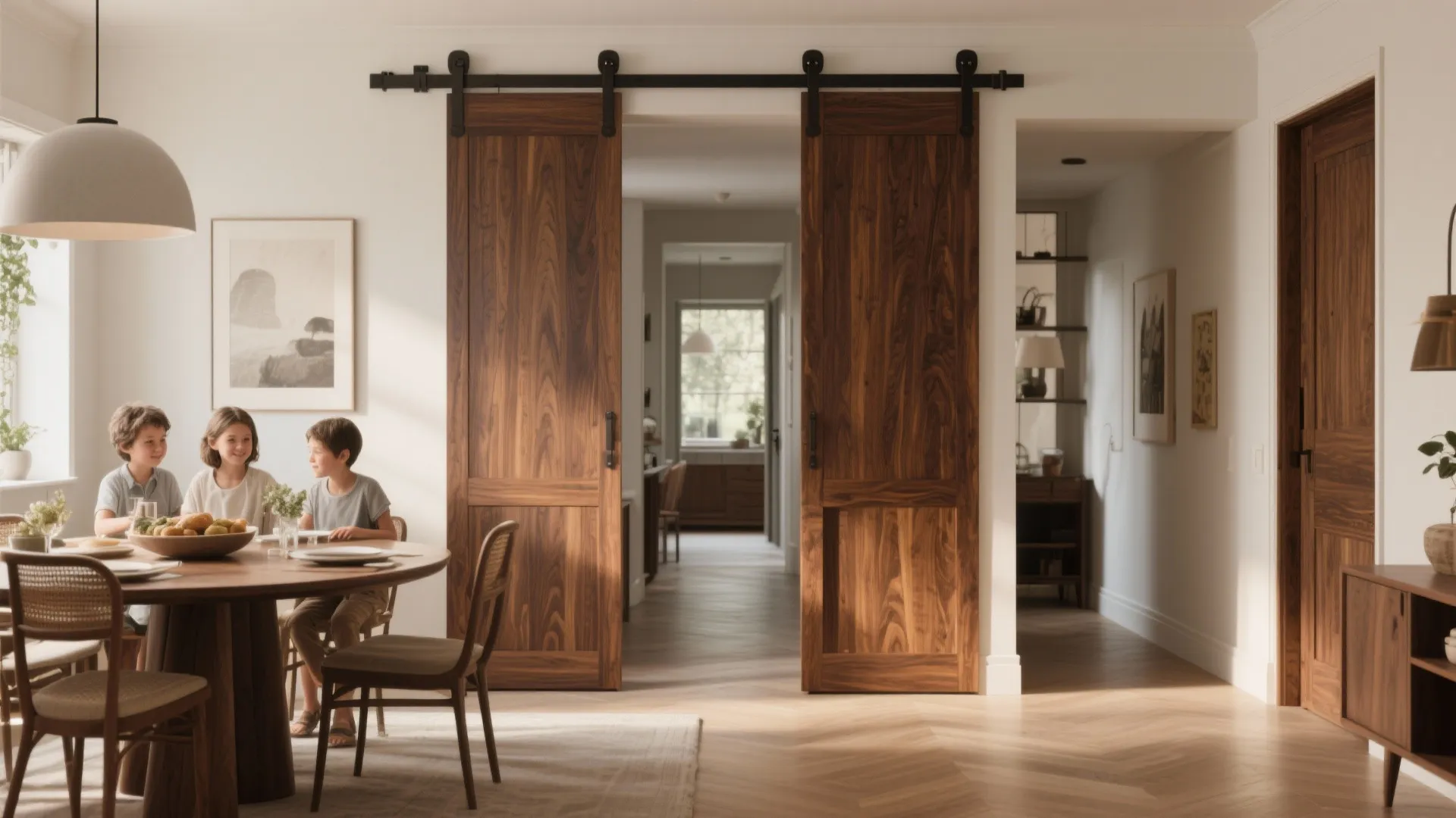 2. Sliding Wooden Panels