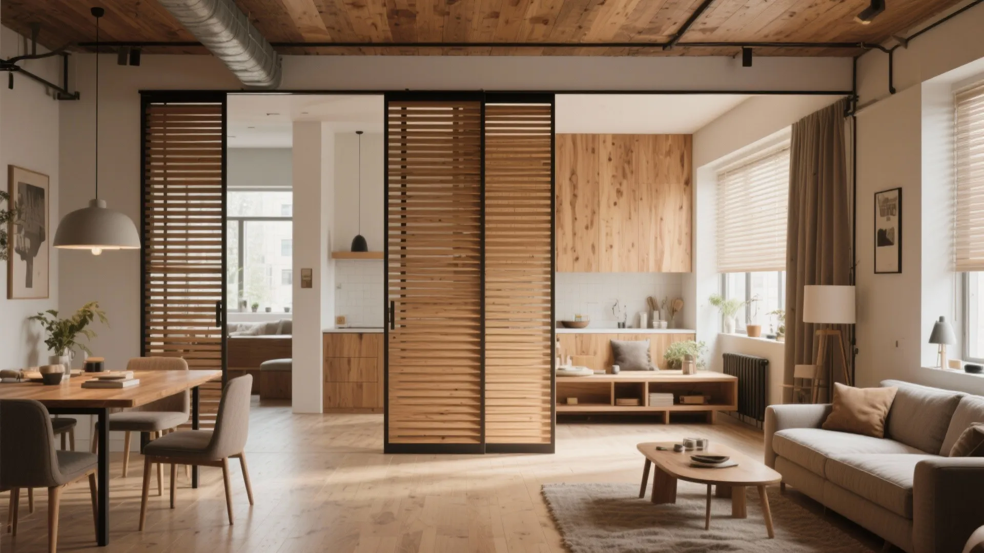 3. Sliding Wooden Screens